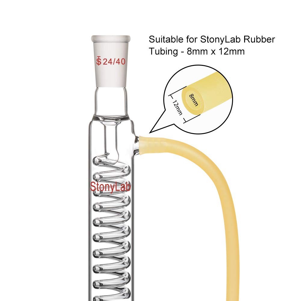 Graham Condenser with 24/40 Joint and 500mm Length for Chemistry Applications