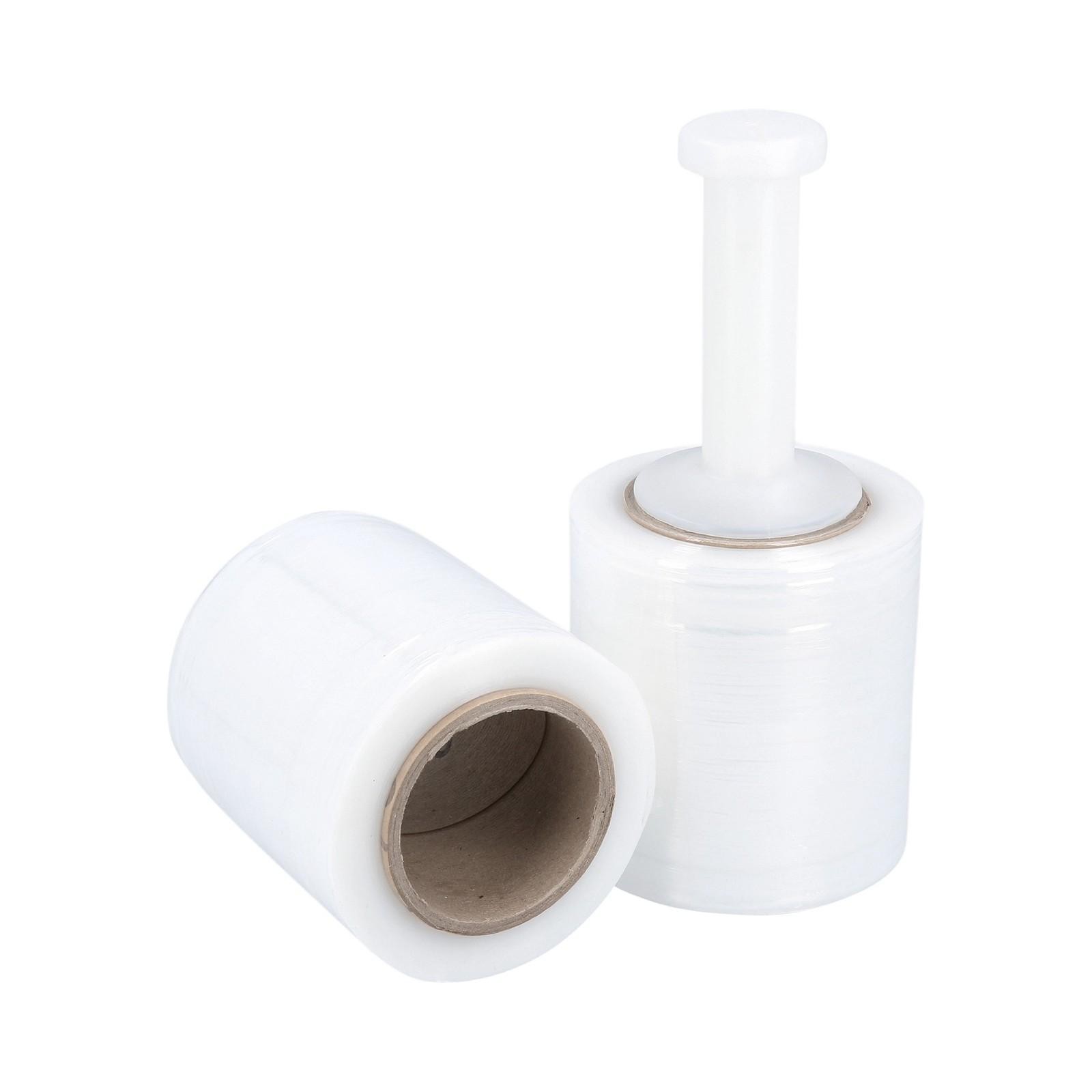 12 Rolls 50 Gauge 5″x 1000′ Clear Cast Hand Stretch Film Shrink Wrap + 1 Handle