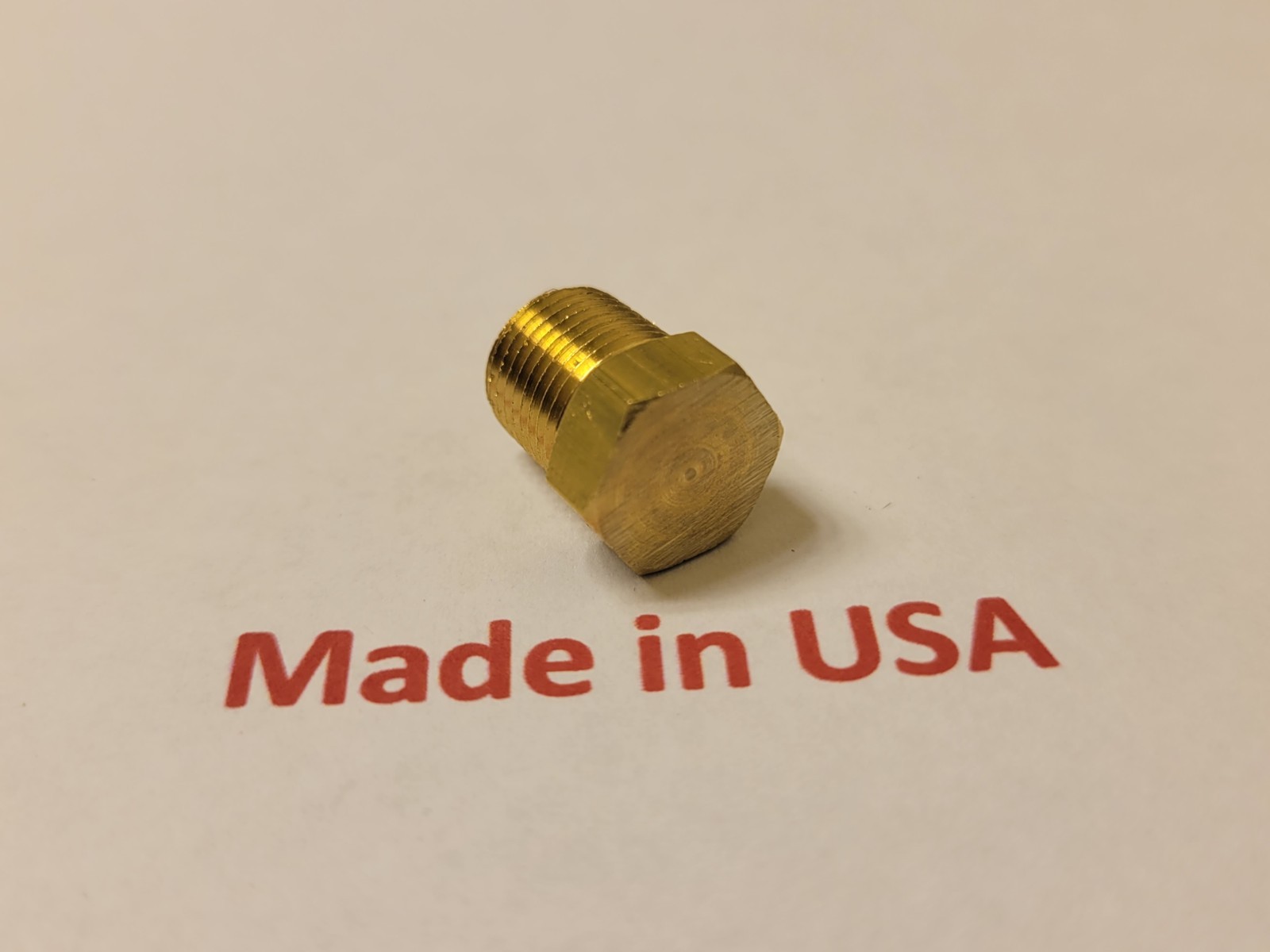 10 pcs. 1/8″ Male NPT Brass Hex Head Plug Made In USA