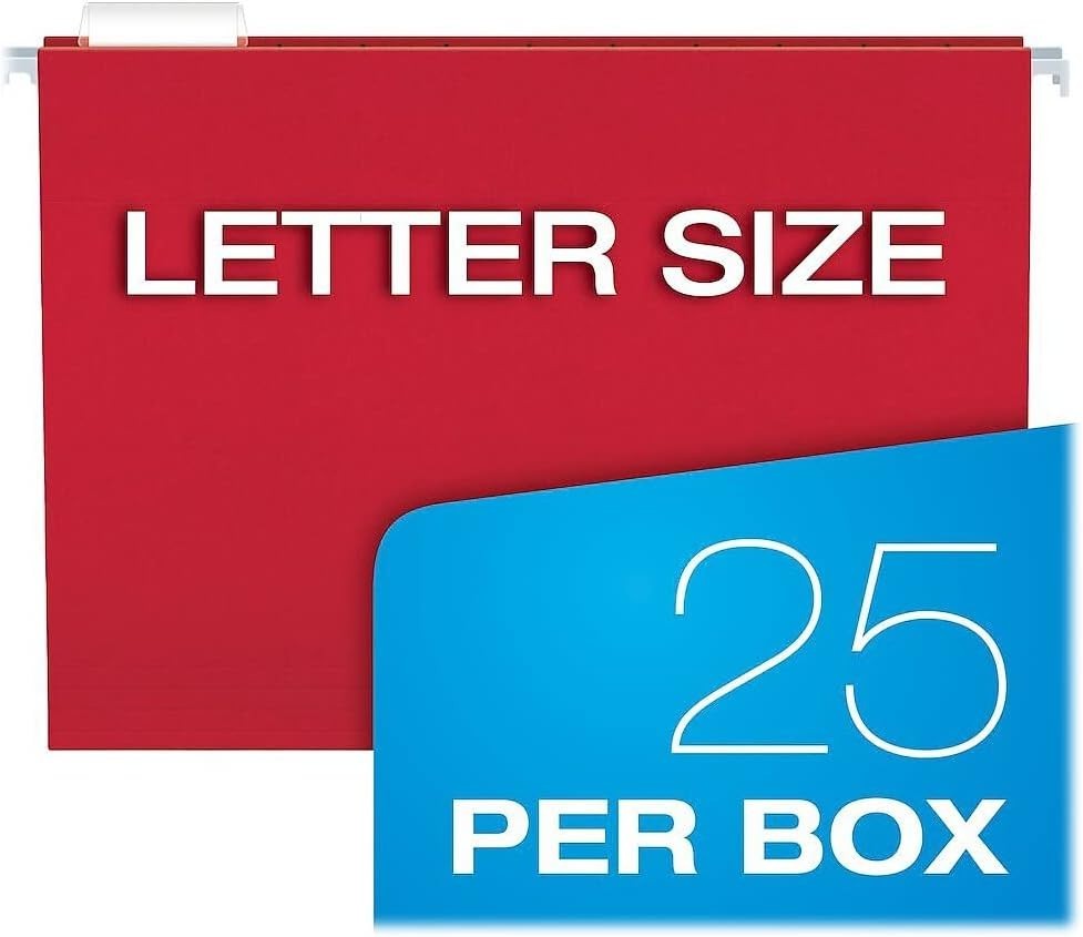 Customizable 25 Pack Hanging File Folders – Eco-friendly & Stylish Color Options