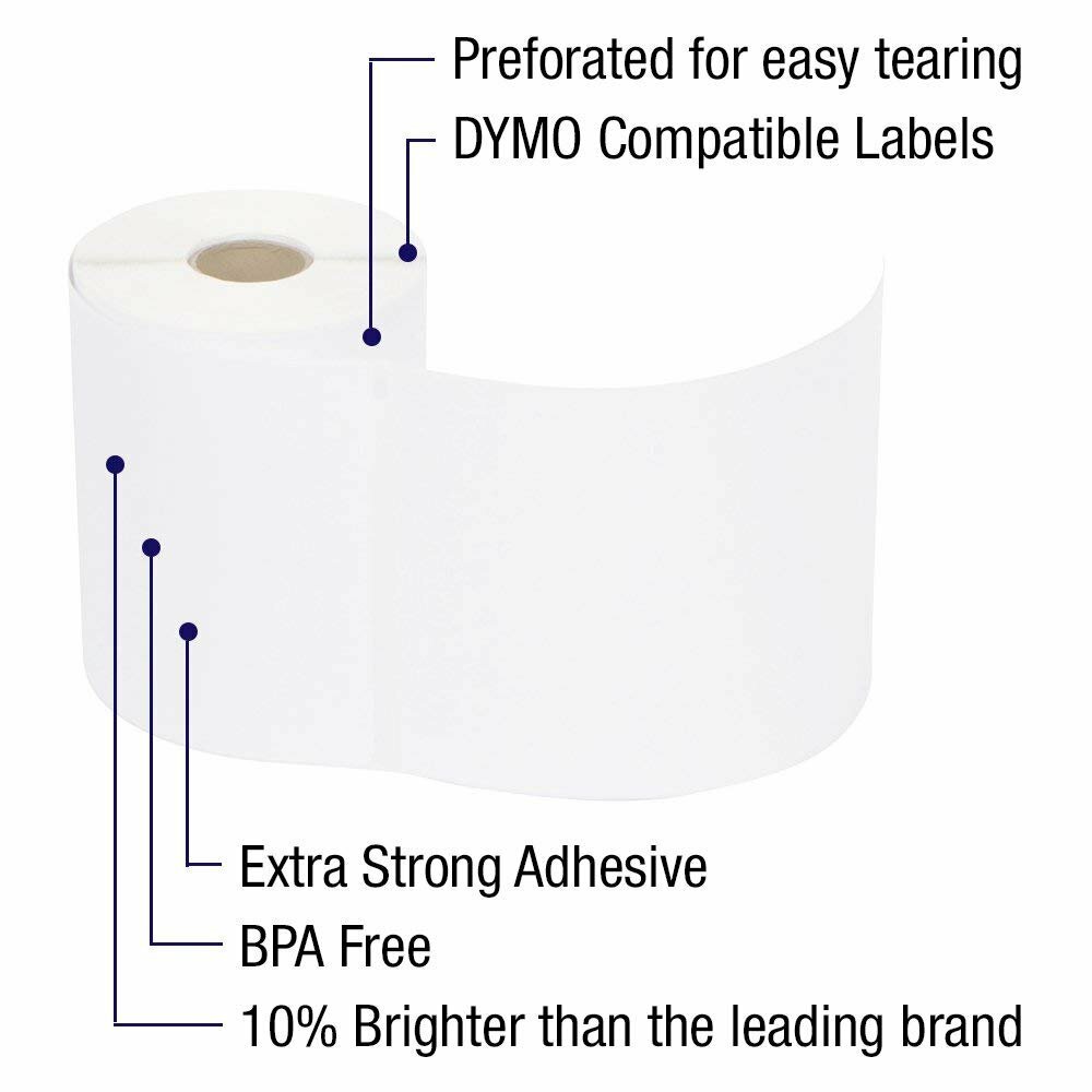 4 Rolls DYMO 4XL Direct Thermal Shipping Labels 4×6 1744907 Compatible 220/Roll