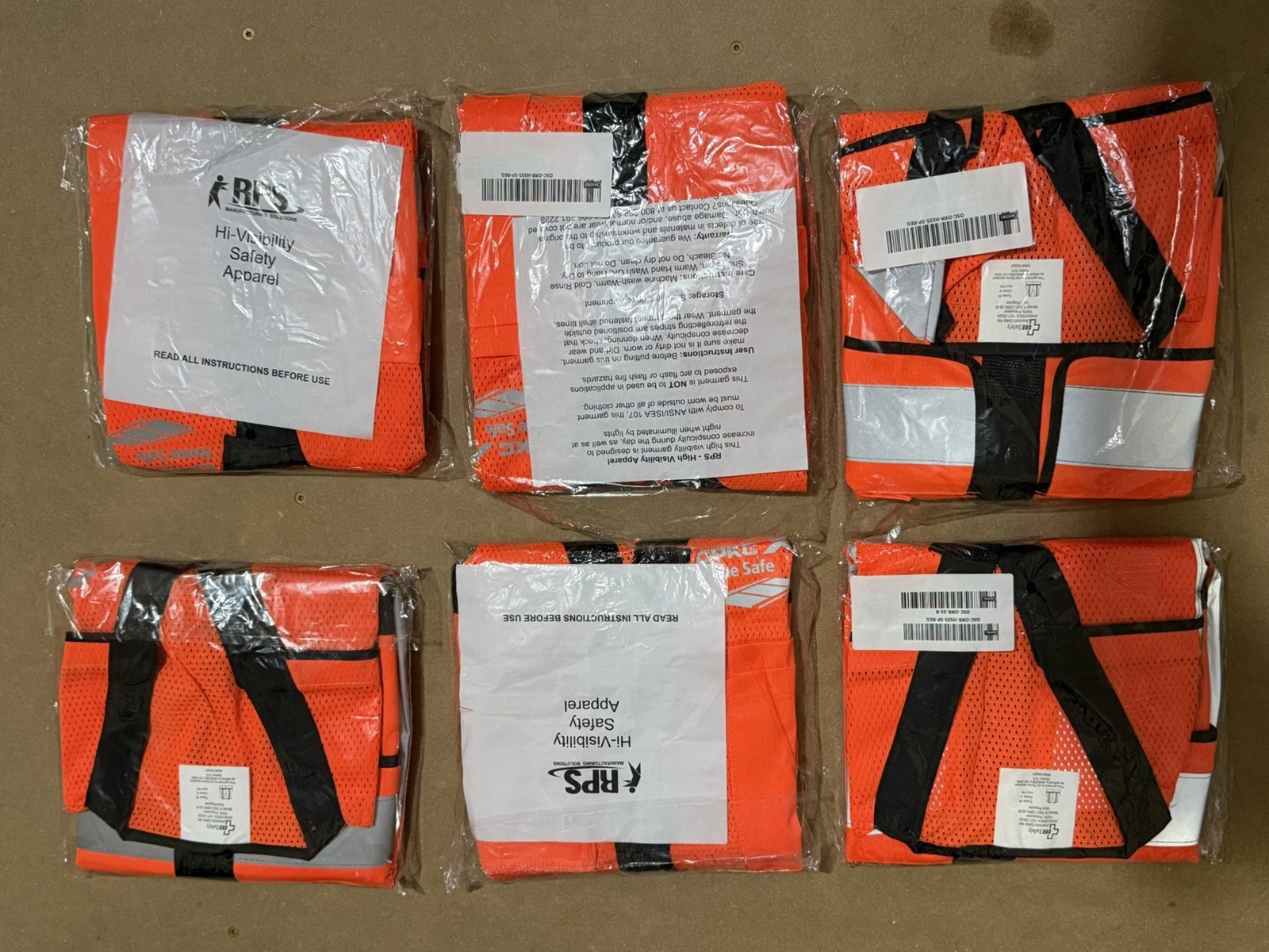 CPKC Employee issued PPE Hi-Visibility Orange Vest Size Large Reg. branded logo