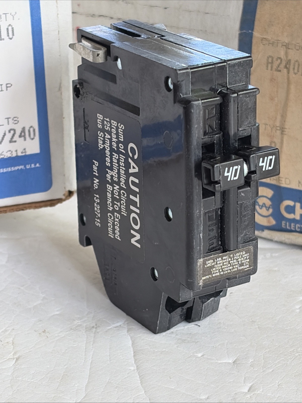 A240 Side Mount Clip CTL-yes Type A Challenger A240K MH240 2 Pole 40 Amp ~New!