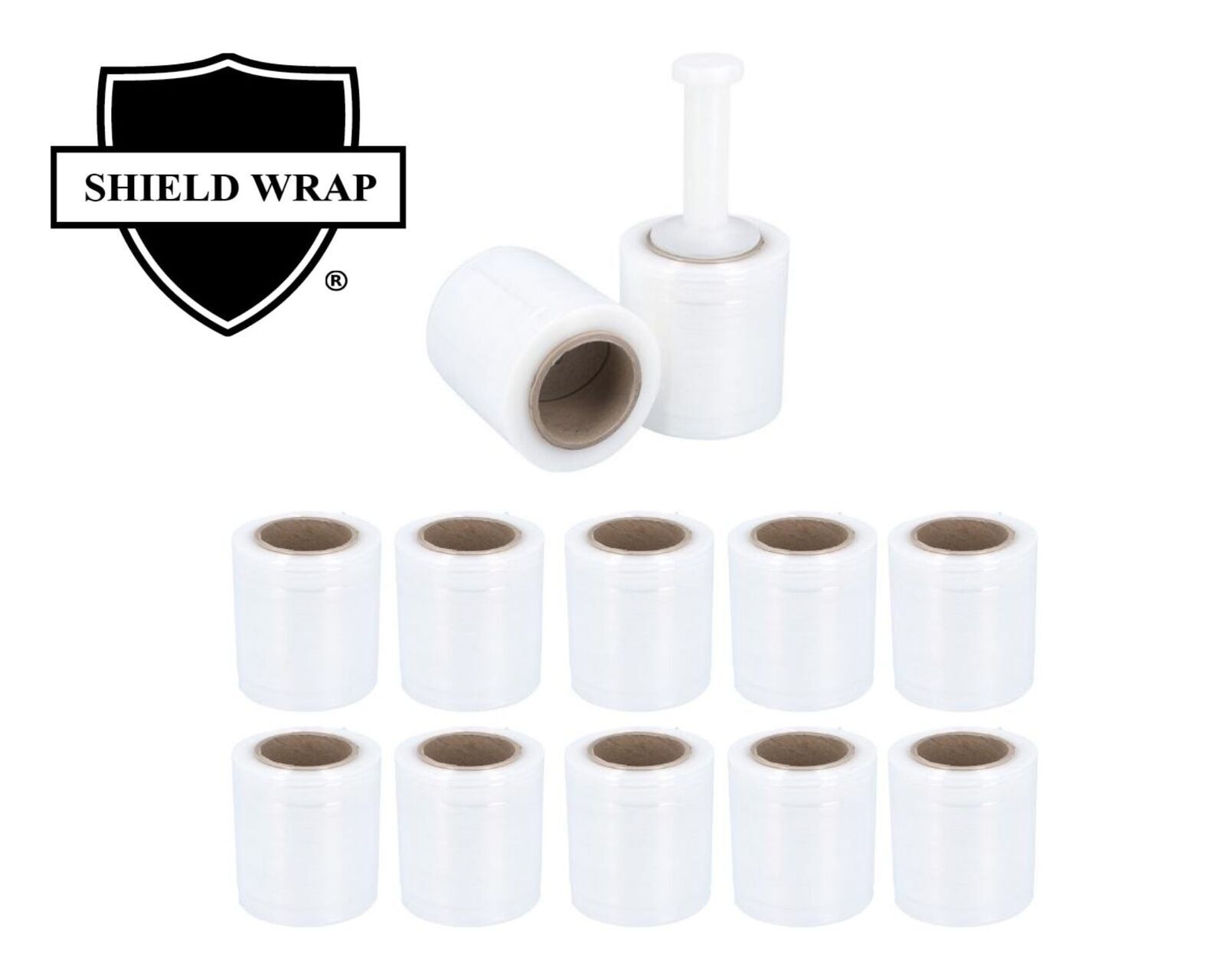 12 Rolls Down Gauge Narrow Banding Stretch Wrap 5″x1000′ 50 Ga Clear Shrink Film
