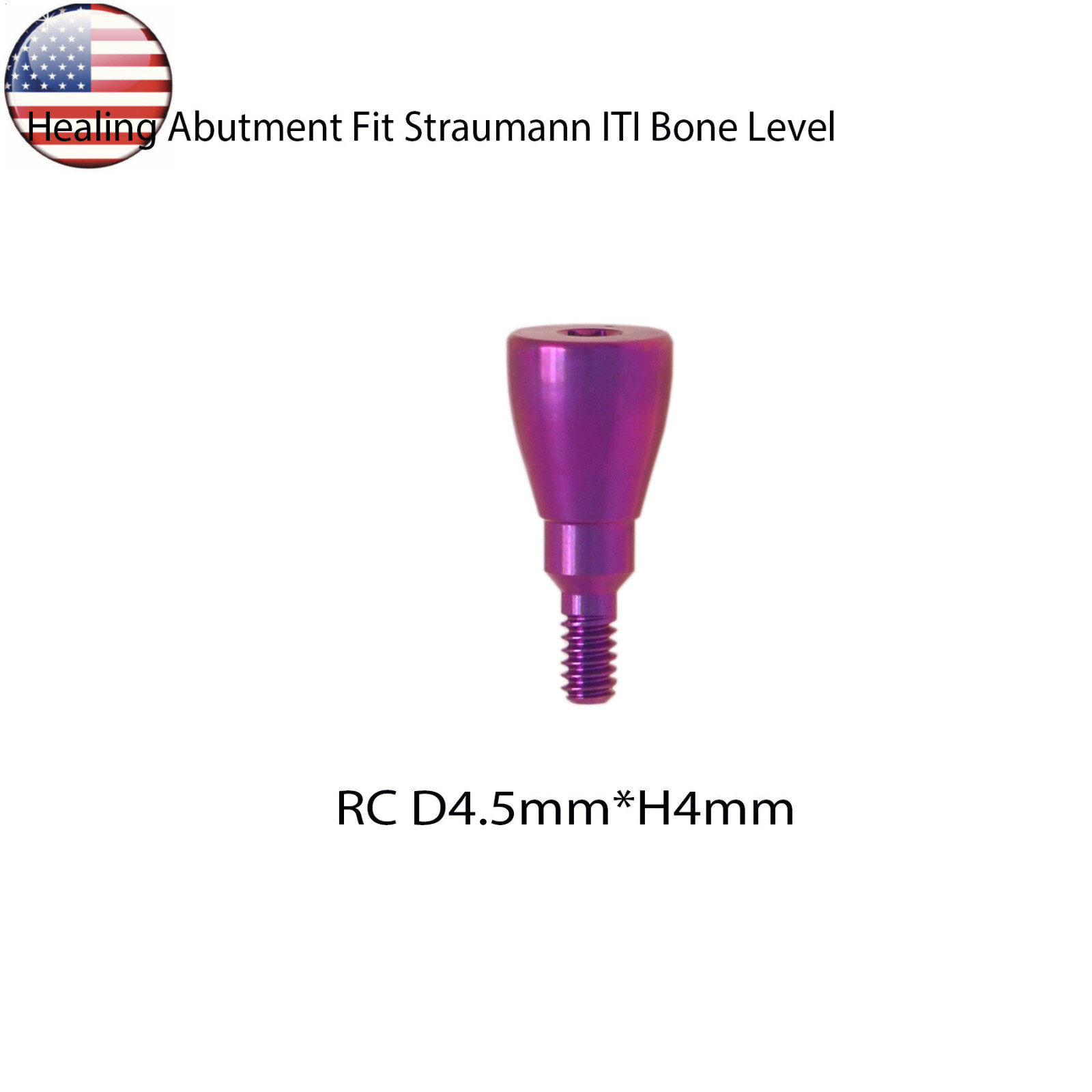 US Healing Cap Abutment RC NC Analog Cover Screw Titanium Fits Straumann ITI BLT