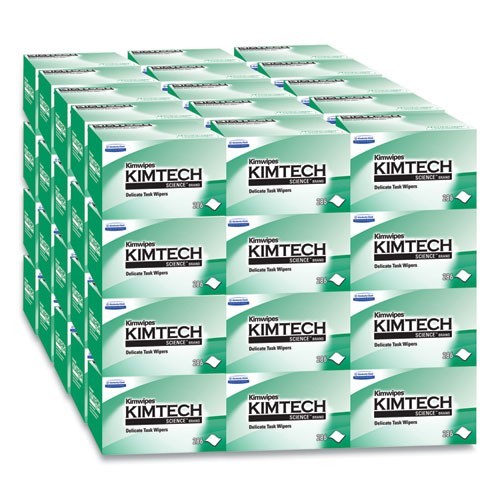 Kimtech 34155 Kimwipes Delicate Task Wipers, 1-Ply, 4.4 x 8.4, 286/Box, 60/CT