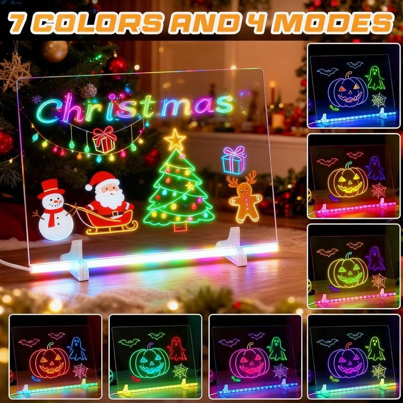 LED Acrylic Lighted Drawing Board Set for Kids Note Board for Adults Easter Gift