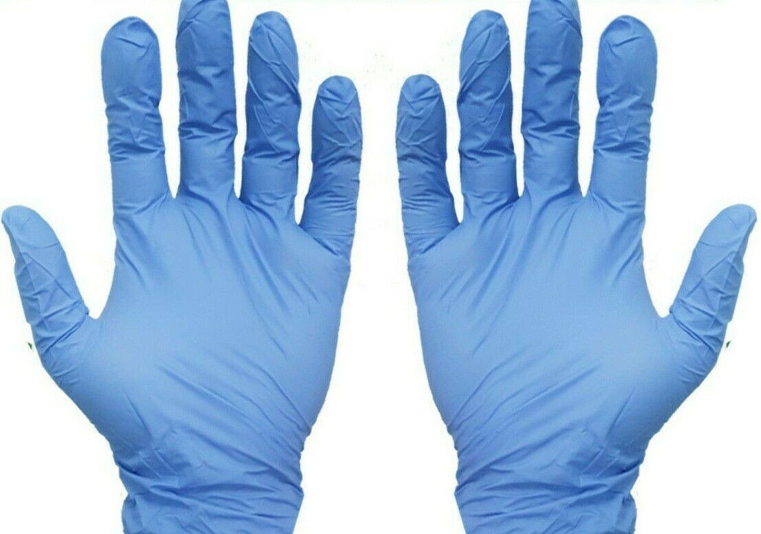 Box of 100 Nitrile Exam Gloves Large Powder Free Emerald Rubber Non-Latex6651/52