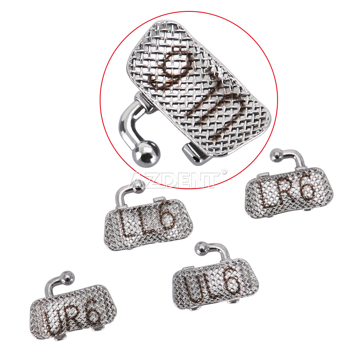 AZDENT Dental Orthodontic Buccal Tube 1st Molar Roth .022″ Bondable Convertible