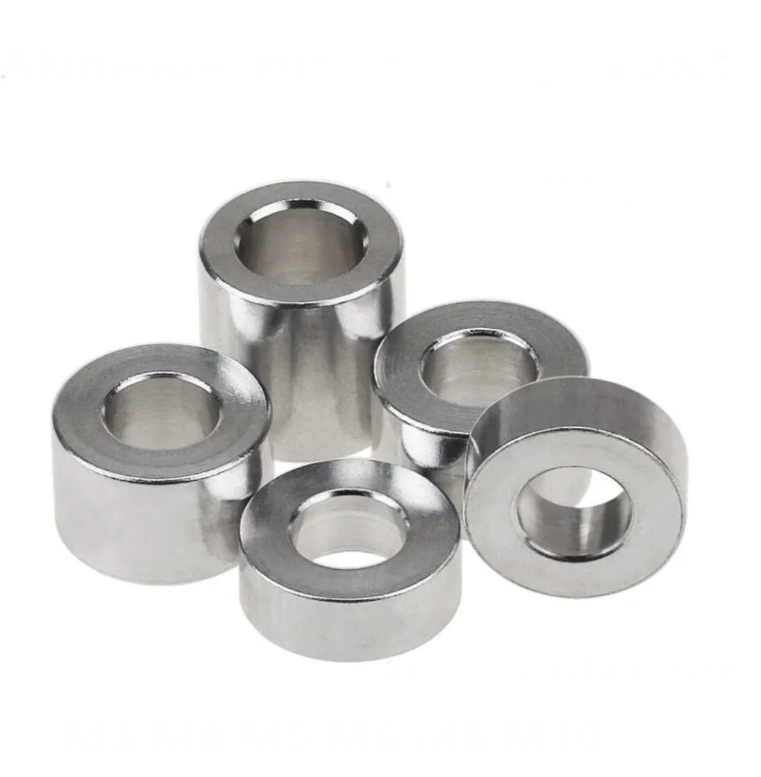 Precision USA Aluminum Spacer Bushing 1/2″ OD x 1/4″ ID Fits M6 & 1/4″ bolts