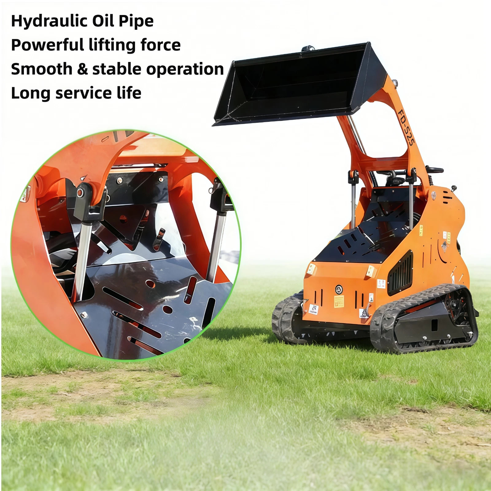Upgraded 2025 Mini Skid Steer Track Loader Hydraulic Crawler Skid Pickup & Ship