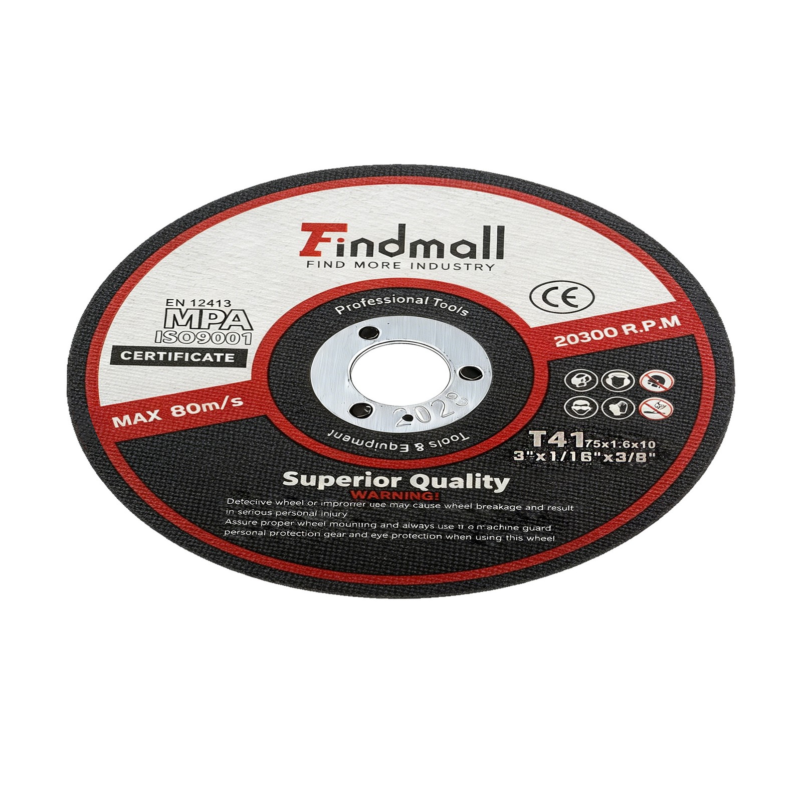 100 Pcs 3″x1/16″x3/8″ Metal & Stainless Steel Cutting Disc for Die Grinders