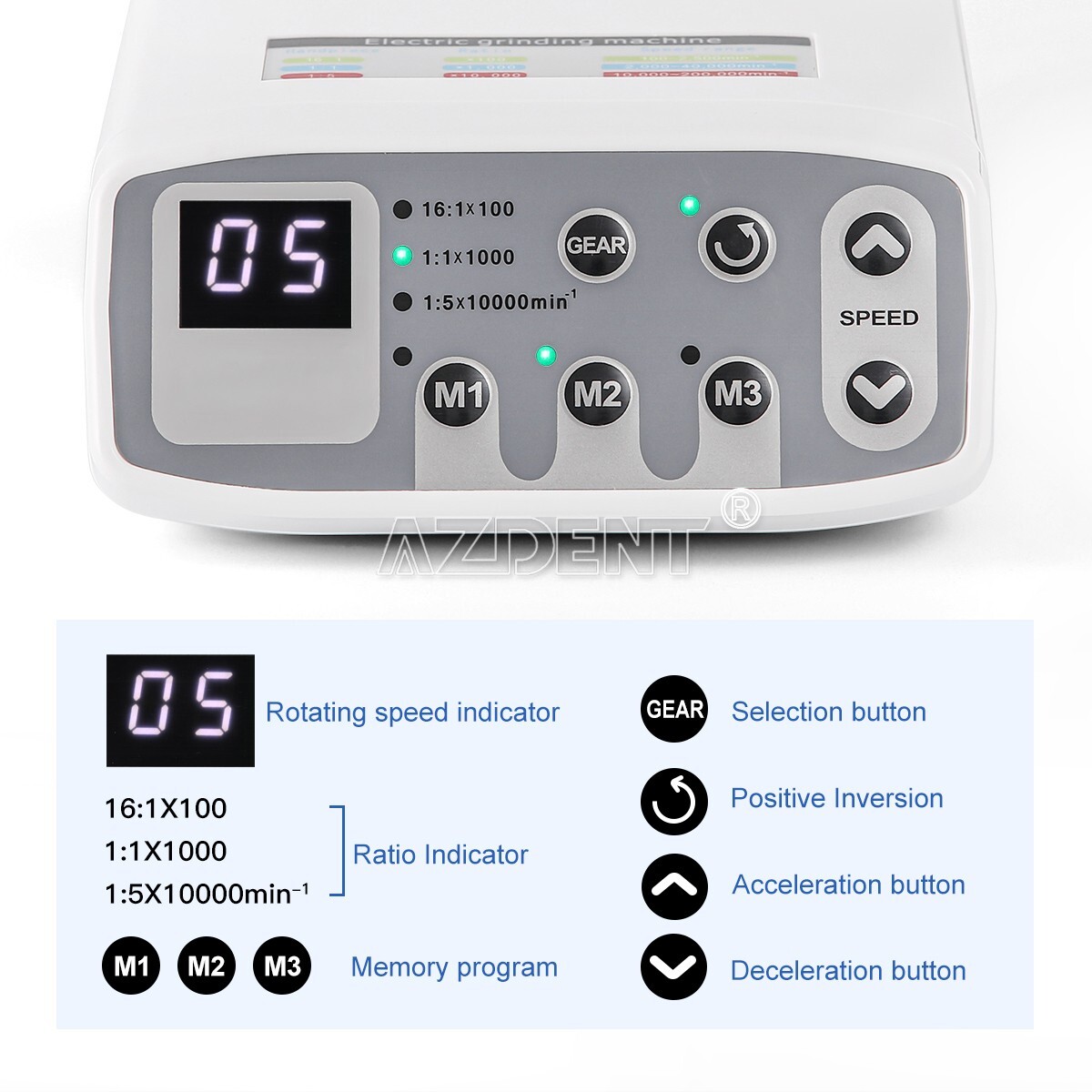 AZDENT Dental Electric LED Brushless Micro Motor /Micro Saw Surgical Handpiece