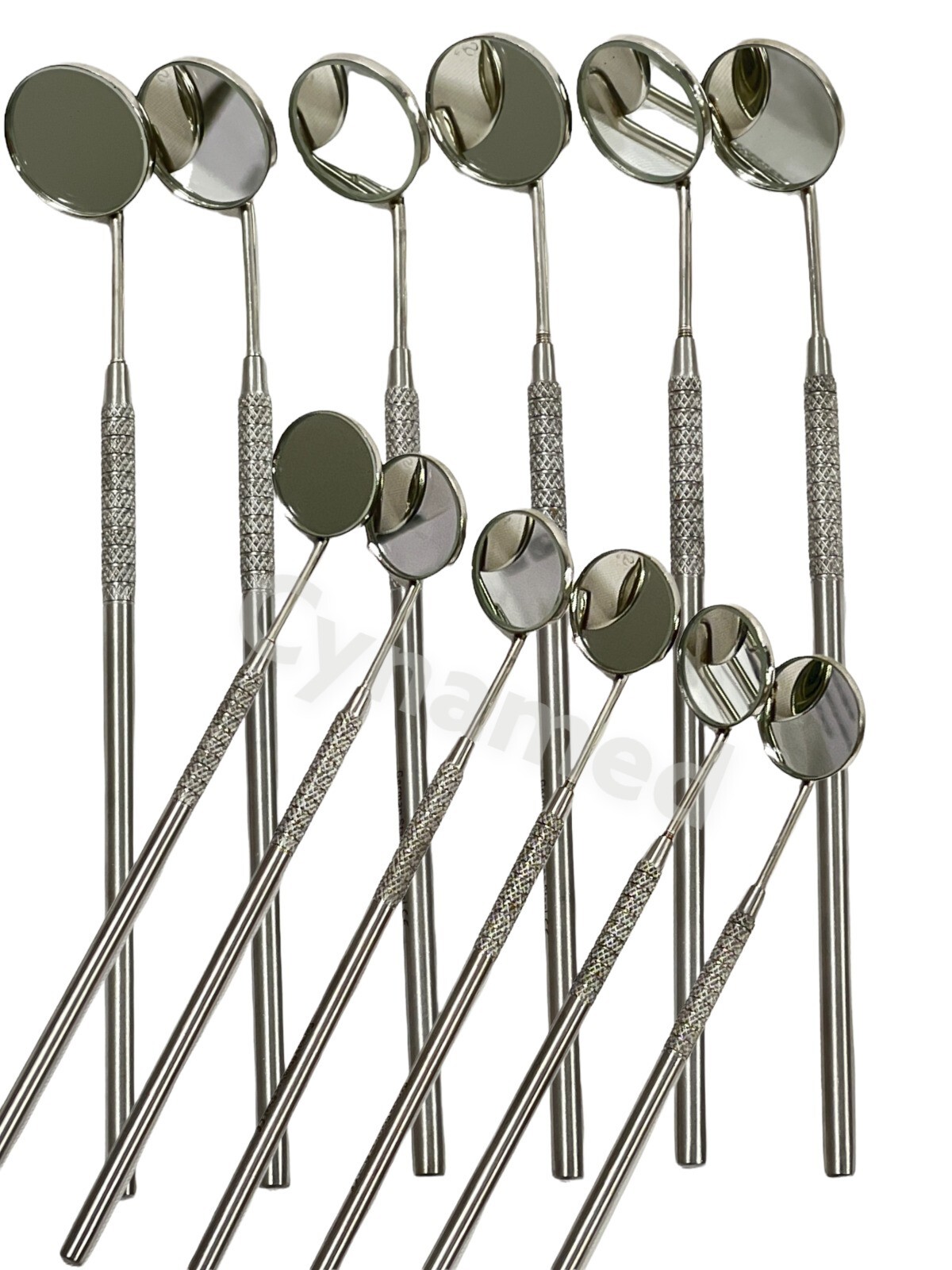 12 Pcs Dental Mouth Mirror #5 w/Handle Dental Instruments Stainless German Grade