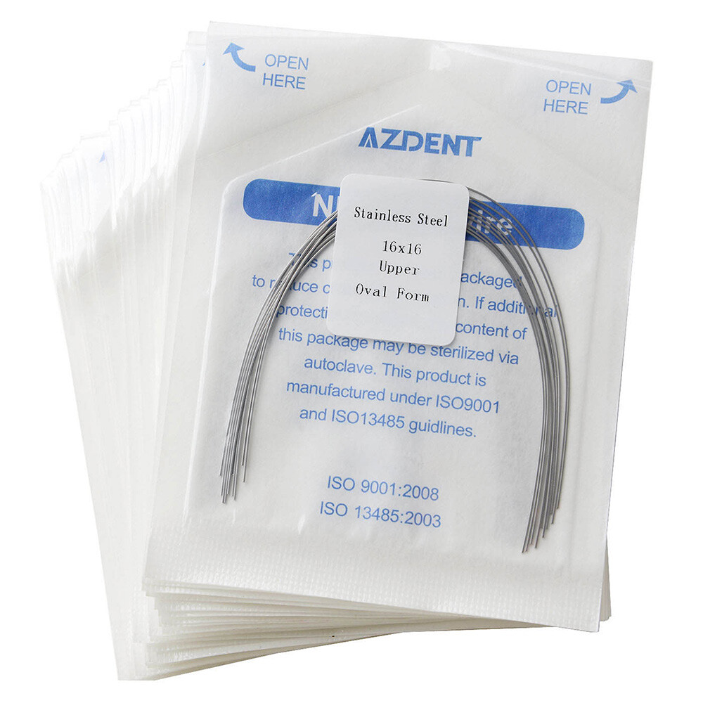 Los alambres de ortodoncia dental rectangular oval arco de acero inoxidable