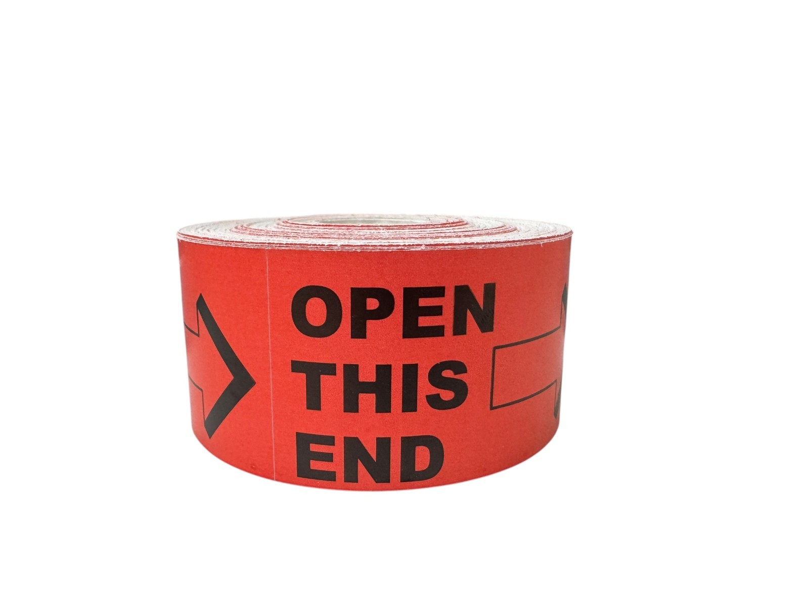 Shipping Labels- 2×4 Open This End (Side Arrow) 500 labels per roll, 1-12 Rolls