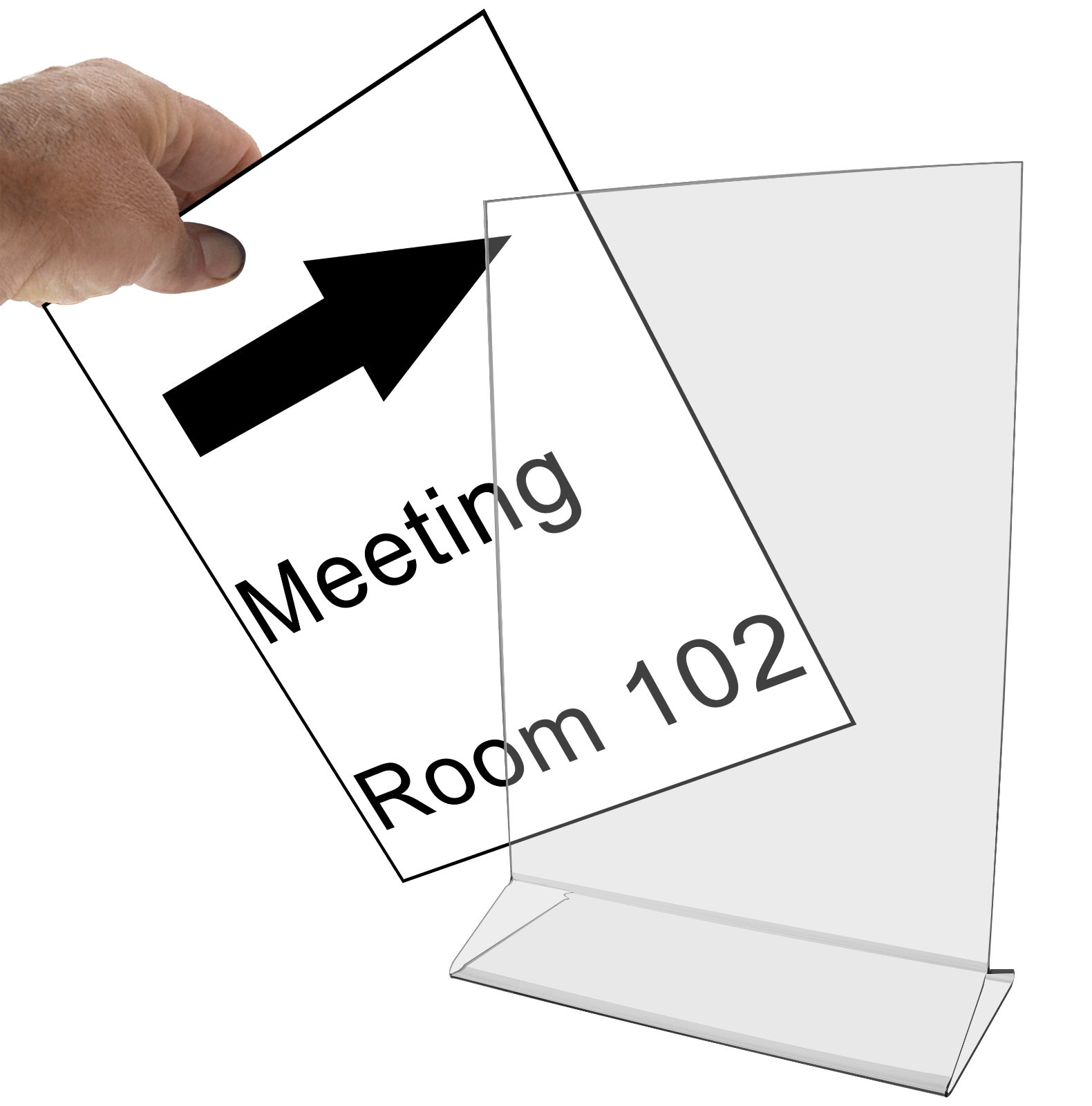 6″W x 8″H Sign Holder Top Load Double Sided Menu Countertop Frame