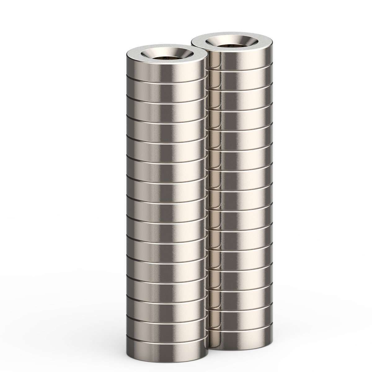 10 20 50pcs Strong Neodymium Magnets N52 25 x 5mm Countersunk Ring Hole 5mm