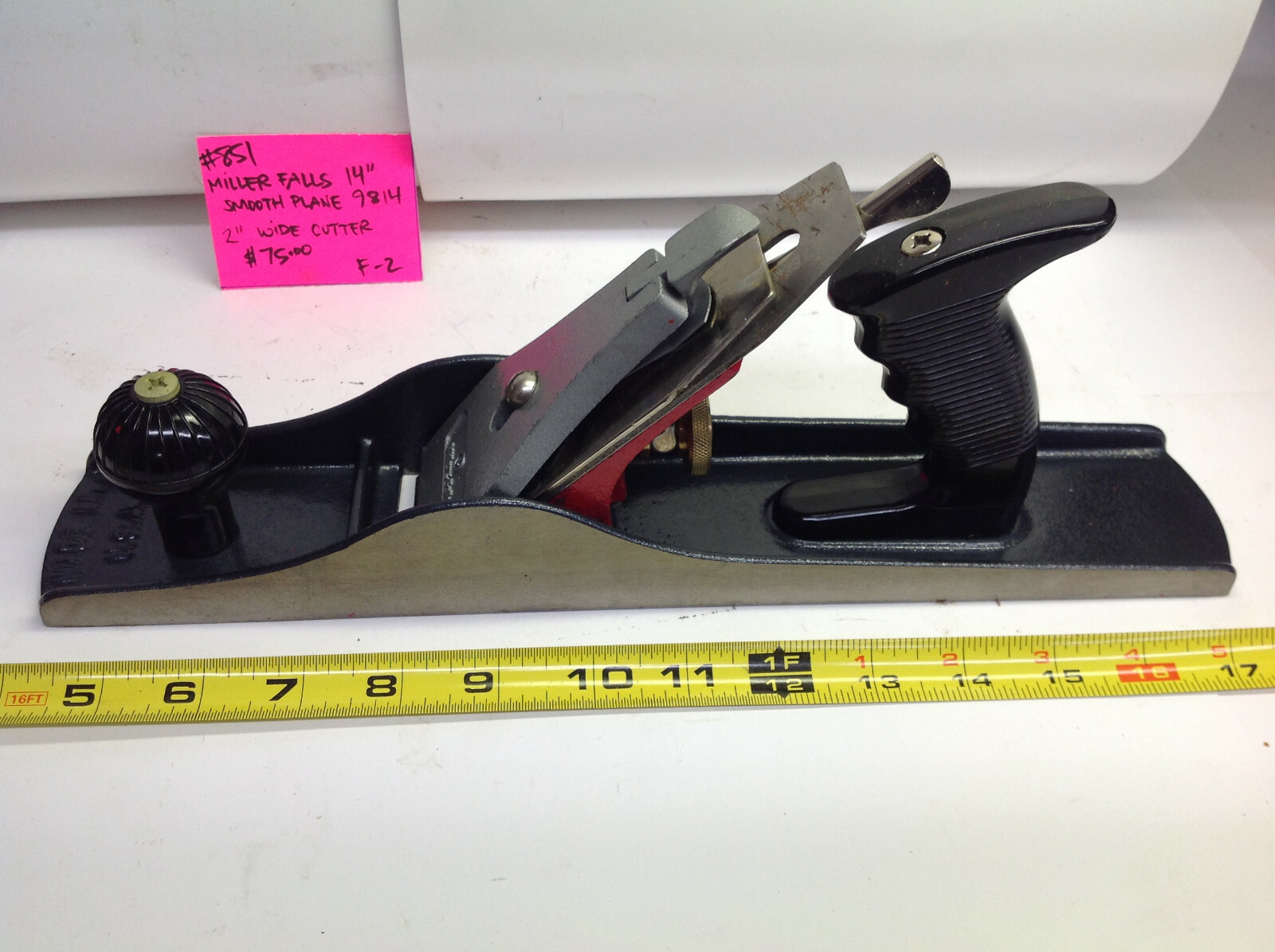 Wood Hand Plane 14” Miller Falls 9814# 851-F-2