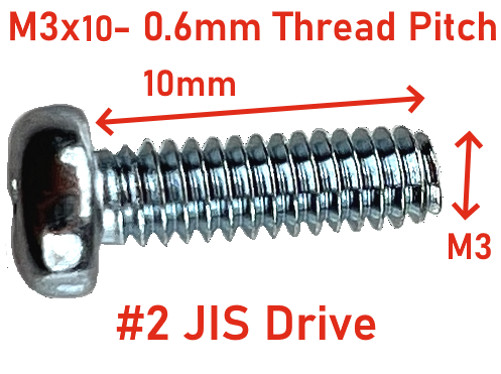 Pre 1967 JIS M3x6 M3x10 0.6mm Thread Pitch Screws – Made in JAPAN Ships from USA