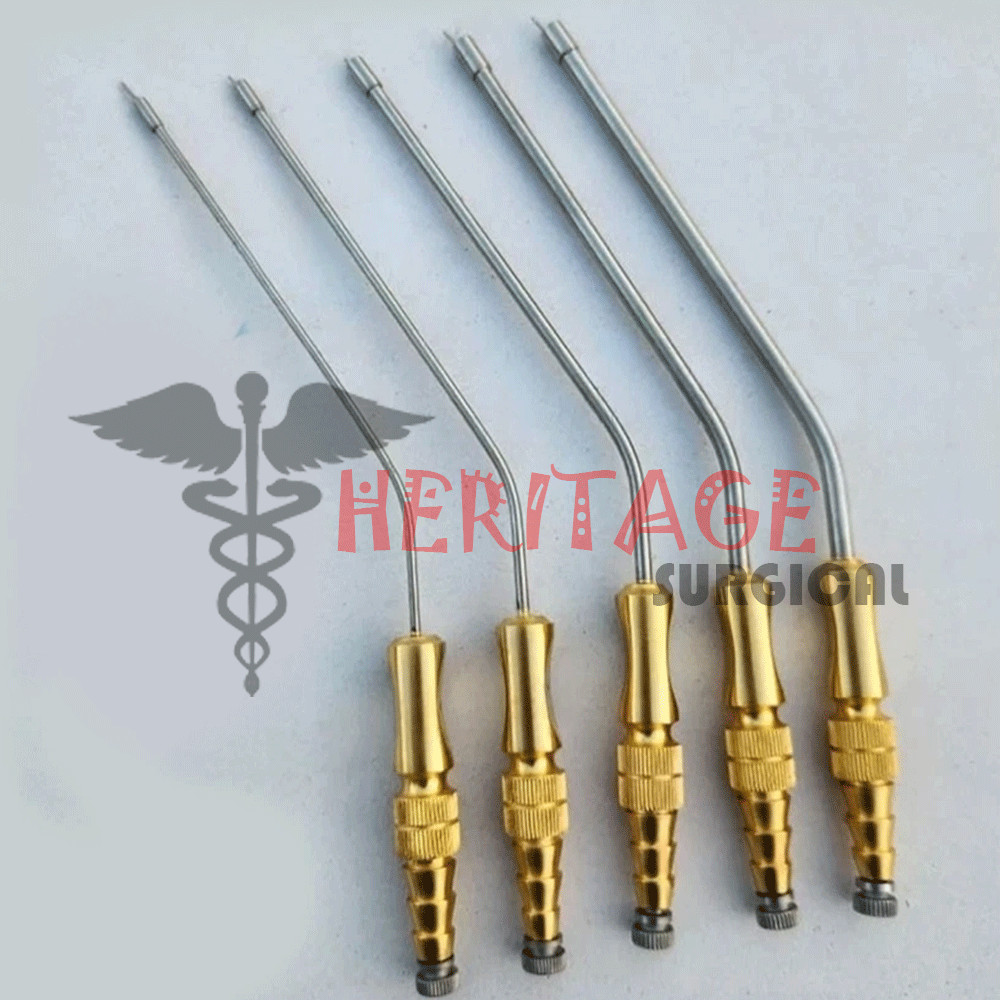 Frazier Suction Tube With Atraumatic Tip 6 To 14FR 5 PCs Set Surgical Instrument