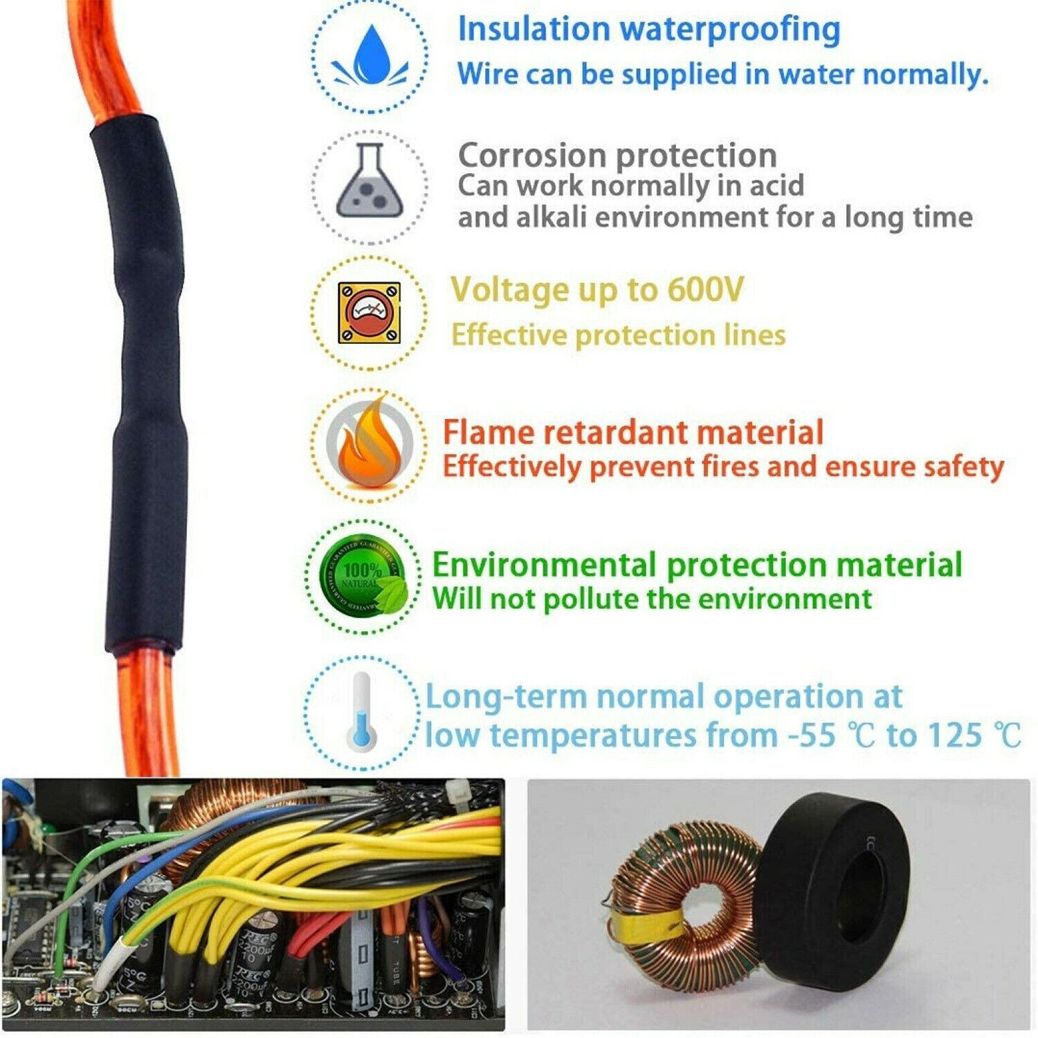 Heat Shrink Tubing Tube Dual Wall 3:1 Marine Adhesive Glue Lined Waterproof Red