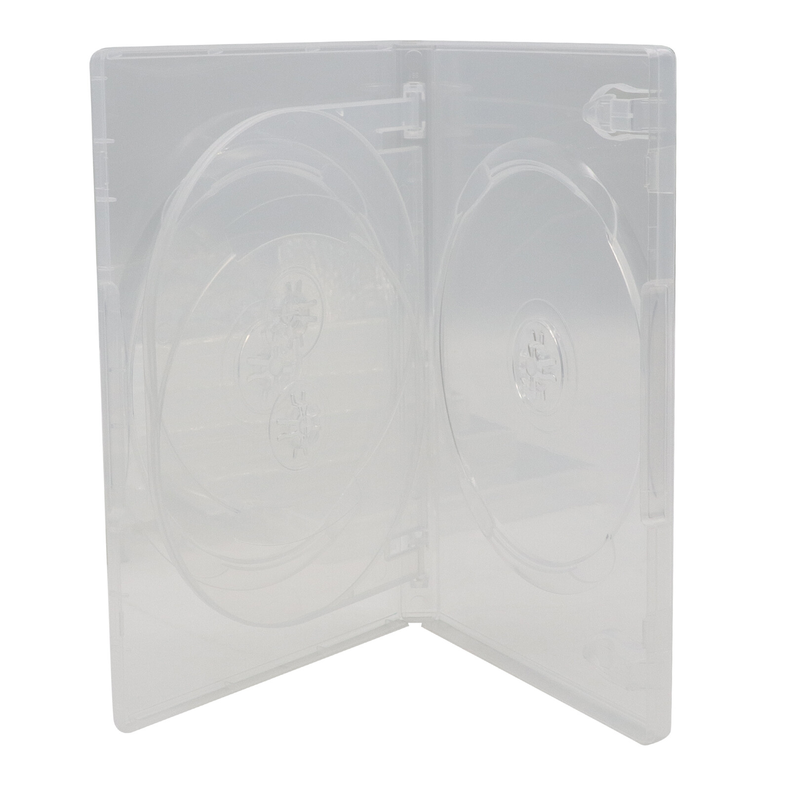 Clear STANDARD 4 Discs DVD Cases Box 14MM 4 DVD Holder Flip Sleeves Carry Case