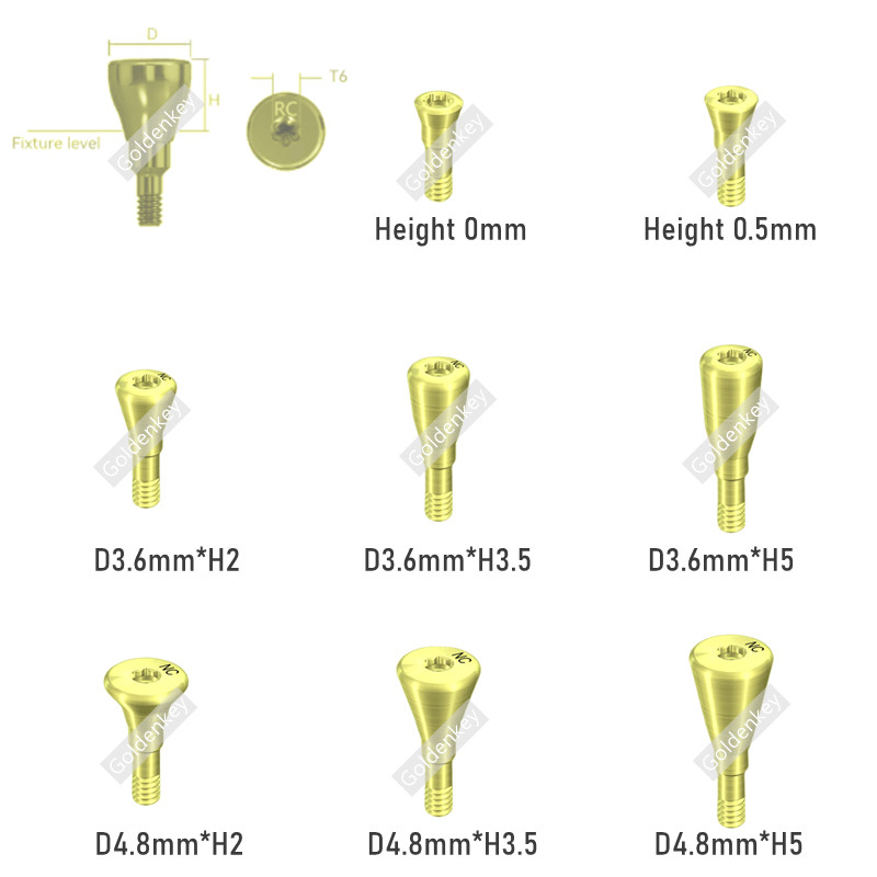 Healing Abutment Cap RC NC Titanium Fit Straumann ITI BLT Regular Narrow Cross