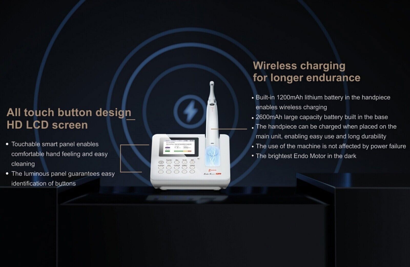 Woodpecker Dental Endo Radar Pro Brushless Endo Motor With Apex Locator ATR Mode