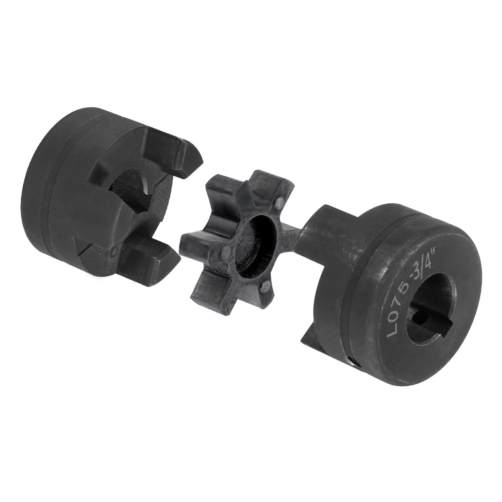 3pcs 3/4″ to 1″ L075 Flexible L-Jaw Coupling Coupler Set