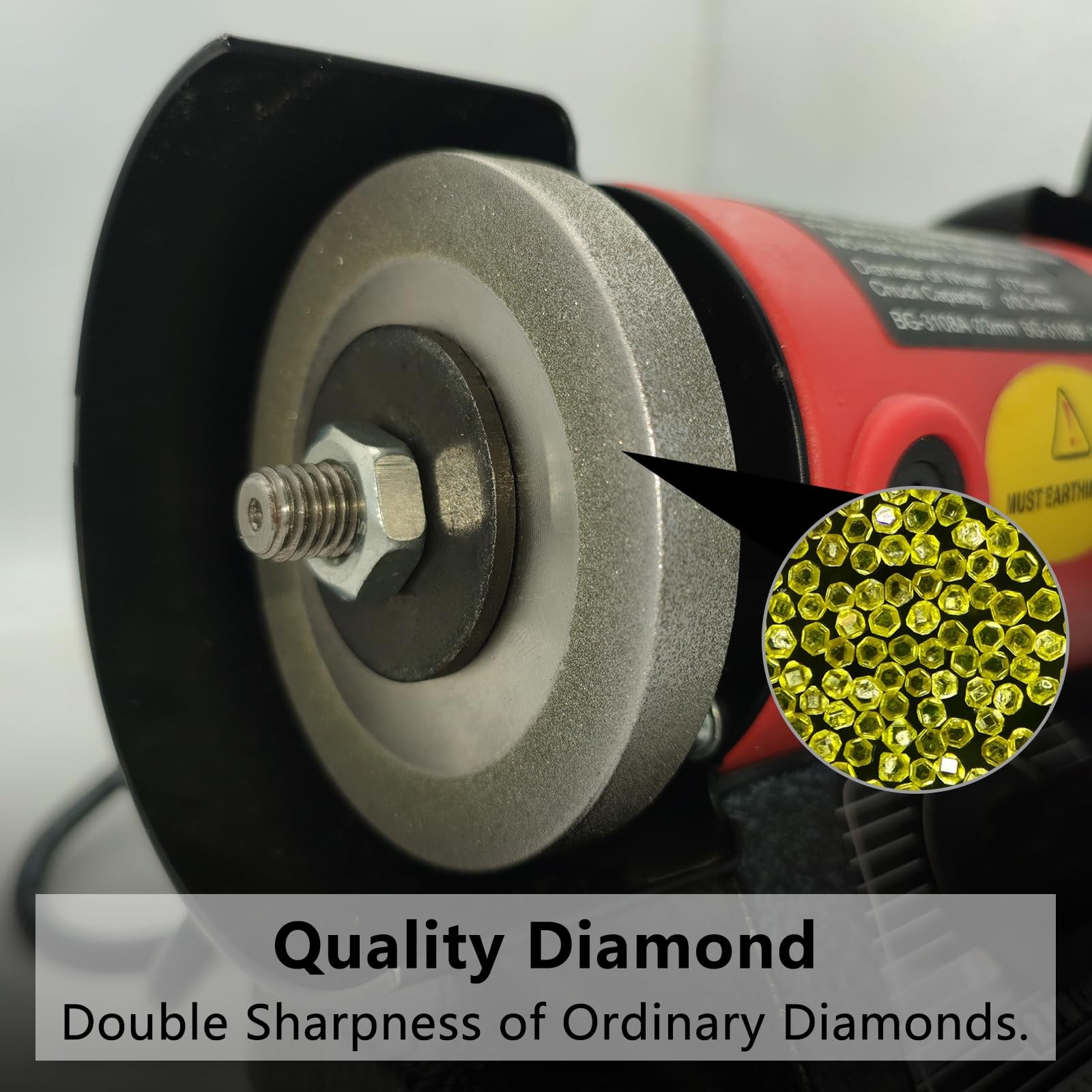 Flat Diamond Grinding Wheel for Tungsten Carbide 3″ 150Grit 1/2″ Arbor 10mm Wide