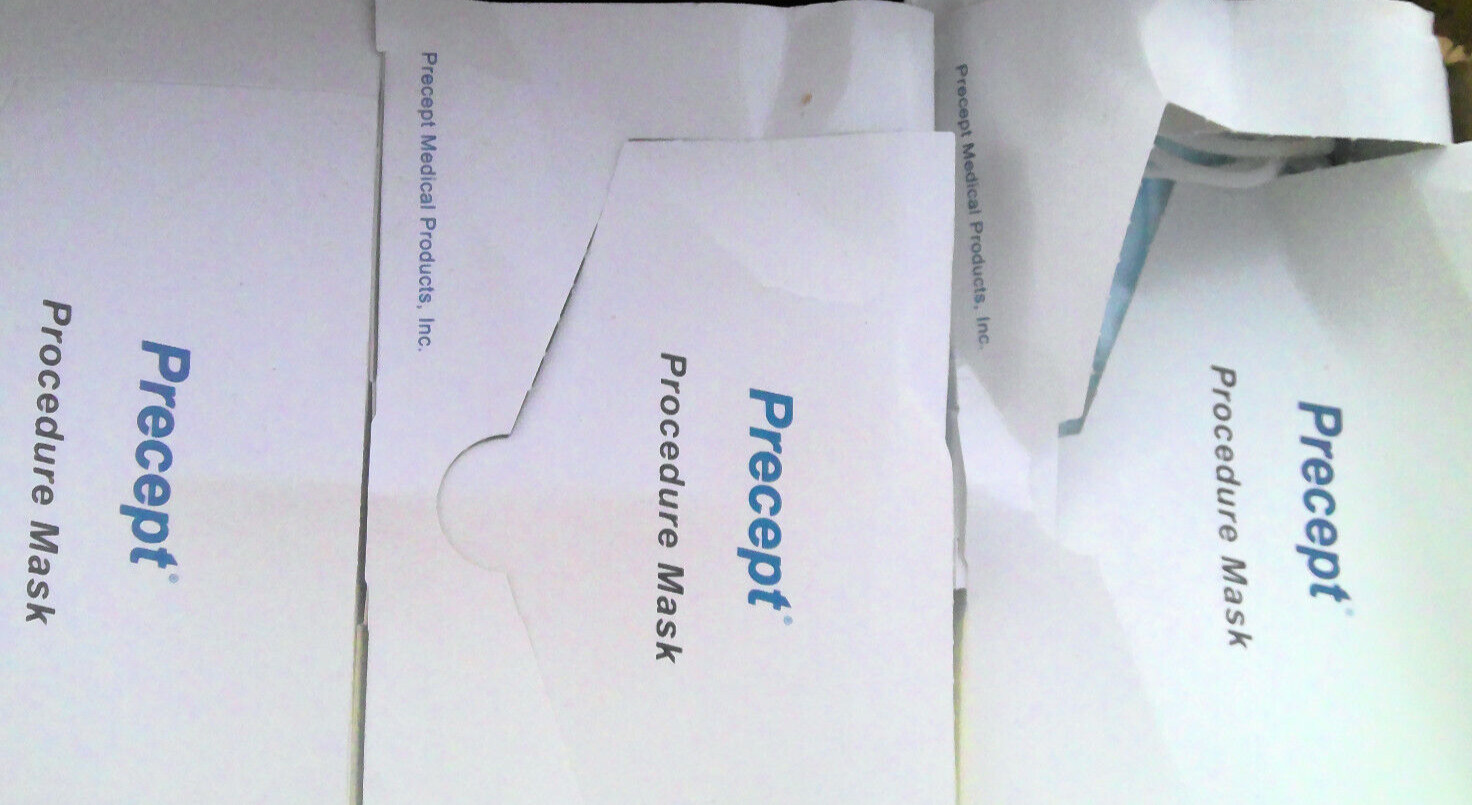 Precept 15111 Procedure Mask Level 1 Blue color Case of 10 Boxes DENTED