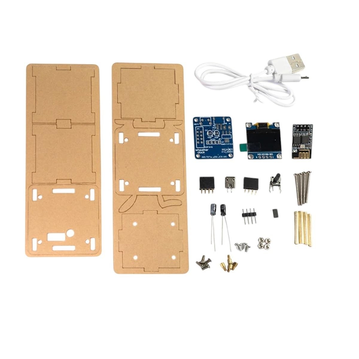 1Set DIY Electronic Display Mini Clock Kit With Shell Soldering Project ESP8266