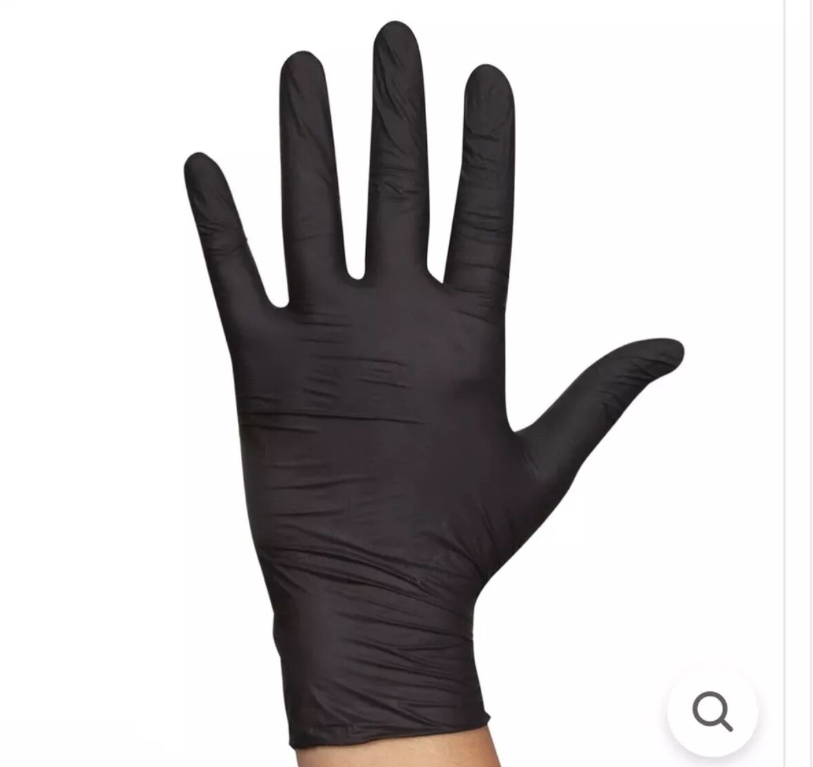 Box of 100 Nitrile Gloves Small Food Handler 5 Mil Black Powder Free