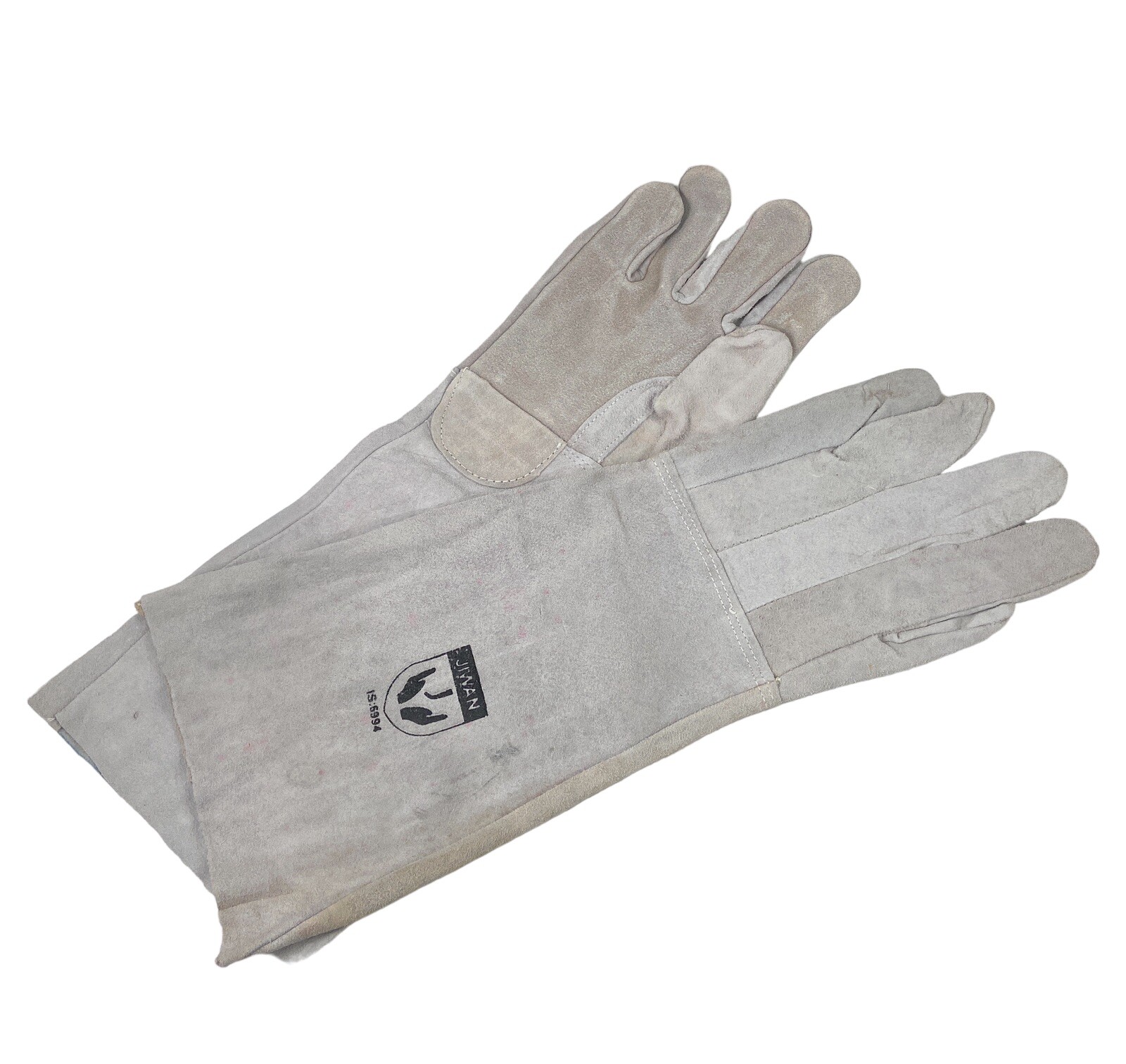 ☀️17 Inch Industrial Welding Gloves Heat Resistant Cow Split Leather BBQ Gloves