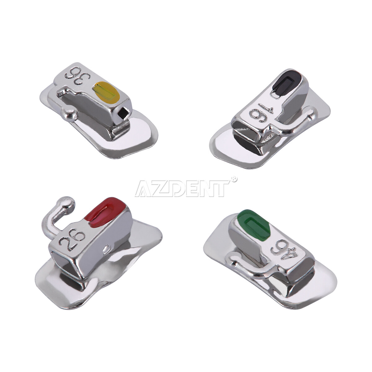 AZDENT Dental Orthodontic Buccal Tubes 1st 2nd Molar Bondable Roth MBT 018 022