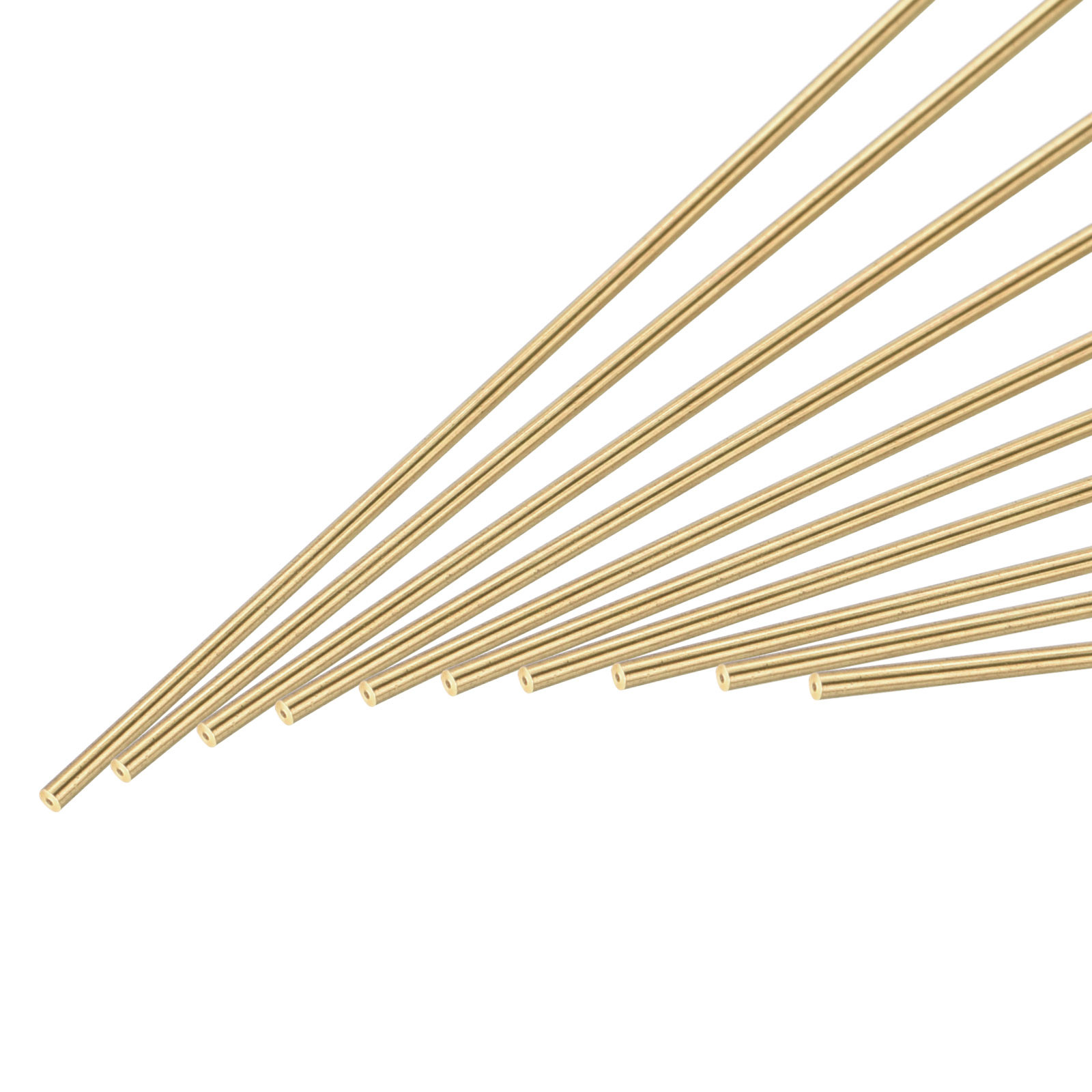10Pcs 1mm x 300mm Brass Round Rod Metal Solid Shaft Lathe Bar