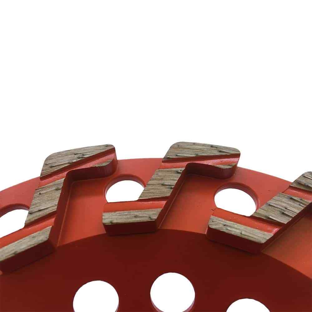 7″ Aggressive Diamond Grinding Concrete Cup Wheels 5/8″-11 Arbor #18/20 Grit