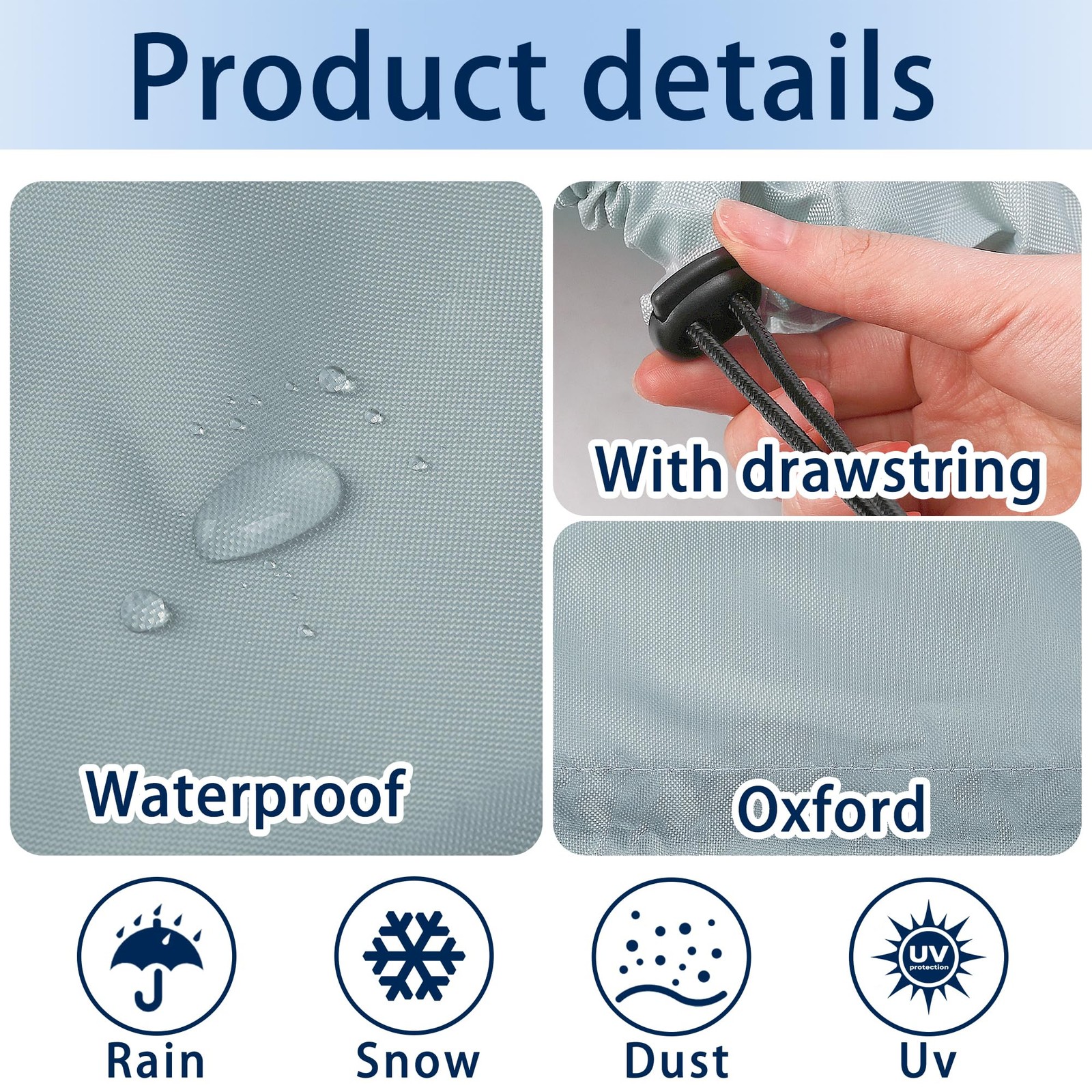 RV Air Conditioner Cover Gray Winter Dustproof Roof Top AC 2PK