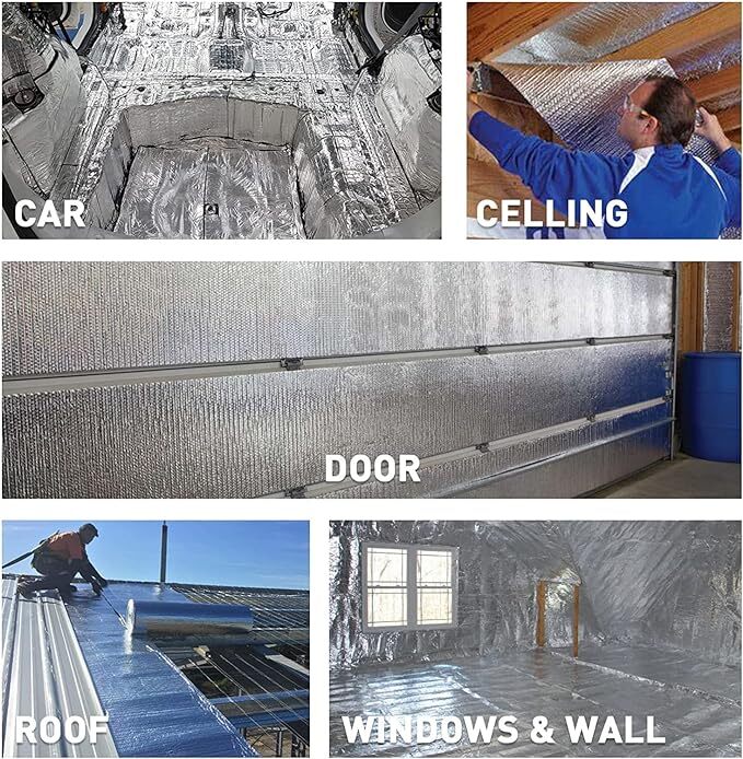 5MM Reflective Aluminum Foil Insulation Perforated Attic Roof Radiant Barrier US