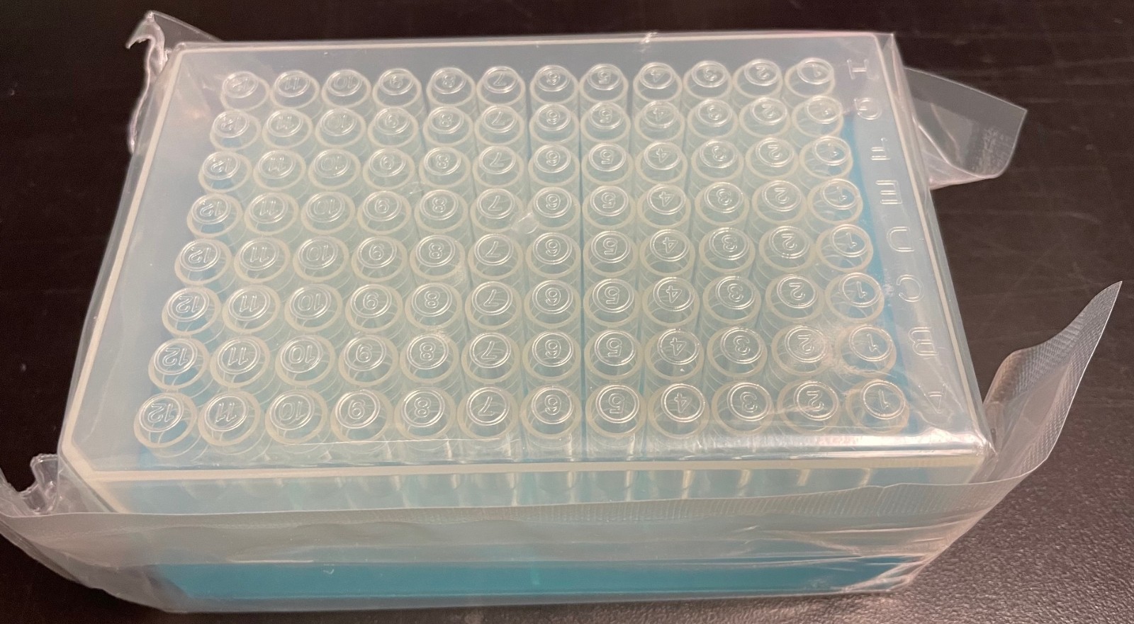 New polypropylene test tubes, 8 mm x 46 mm, case of 10 boxes, 96 tubes/box)