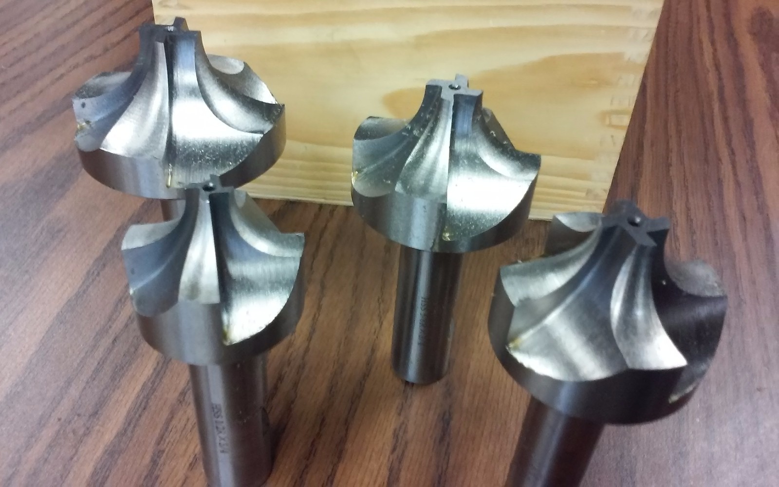 4 pcs HSS 3/4″ shank Corner Rounding End Mills 1/2, 7/16,5/8,3/4 set #1011-CNR4