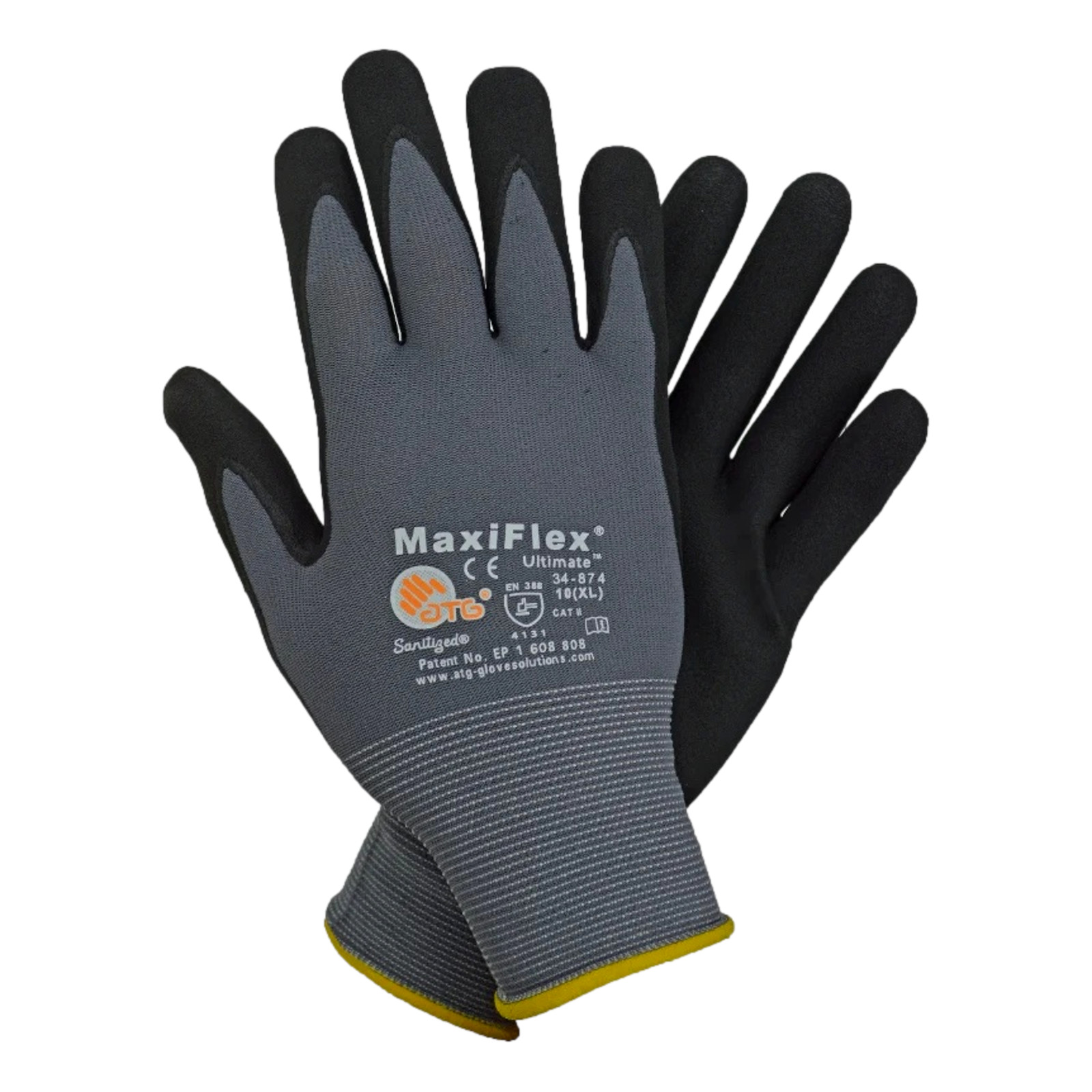 PIP 34-874 G-Tek Ultimate Nylon Micro-Foam Nitrile Grip Gloves Black Gray XL 3