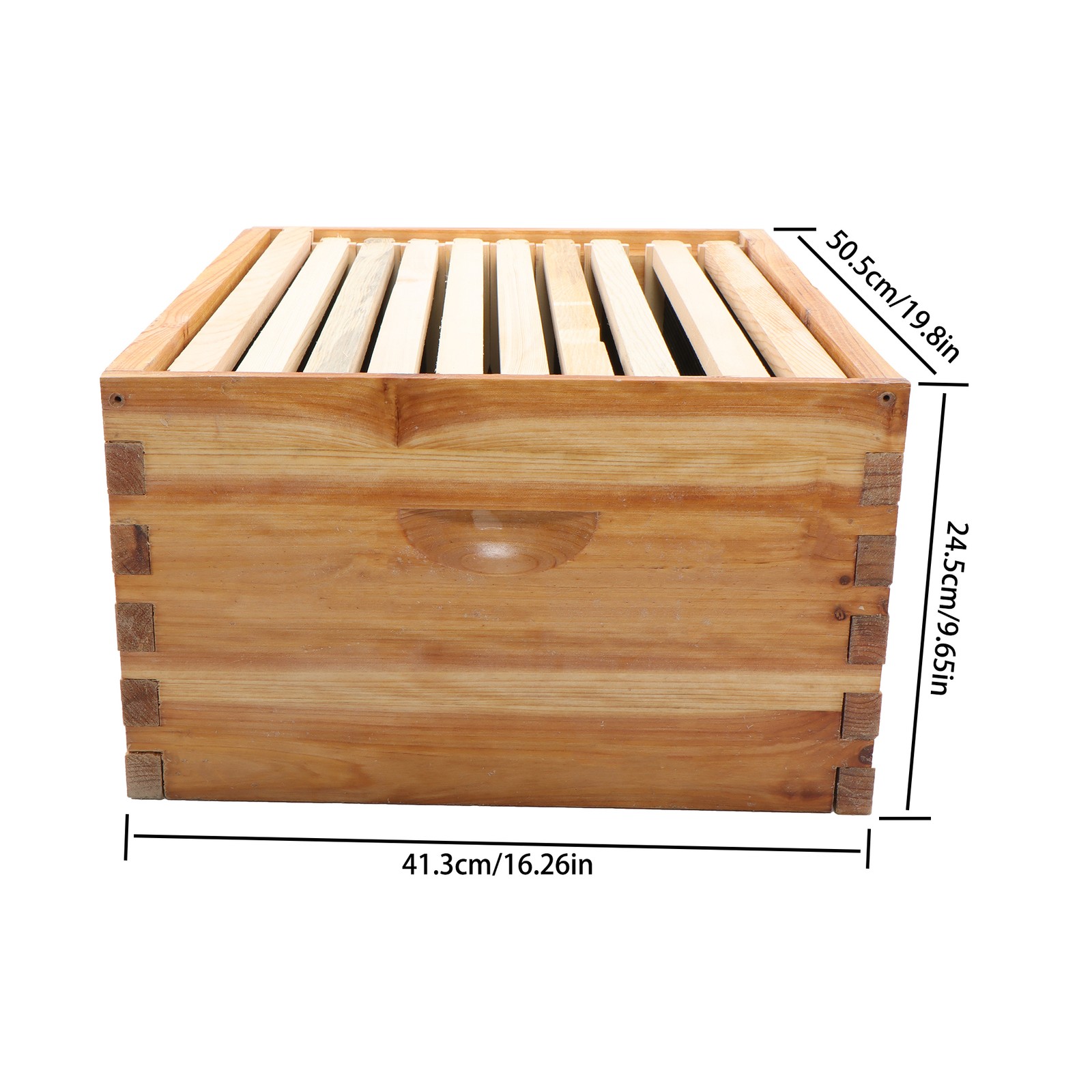 4 Layer 10 Frame Bee Hive Beeswax Coated Includes Beehive Frames and Foundations