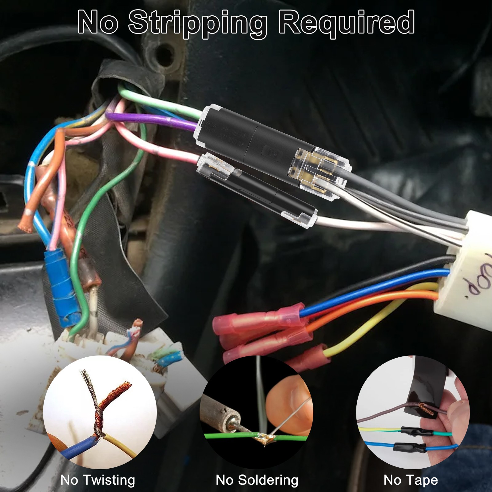 80 PCS Plug-In Quick Wire Connectors, Reusable Clamp Terminal Blocks for Cables.