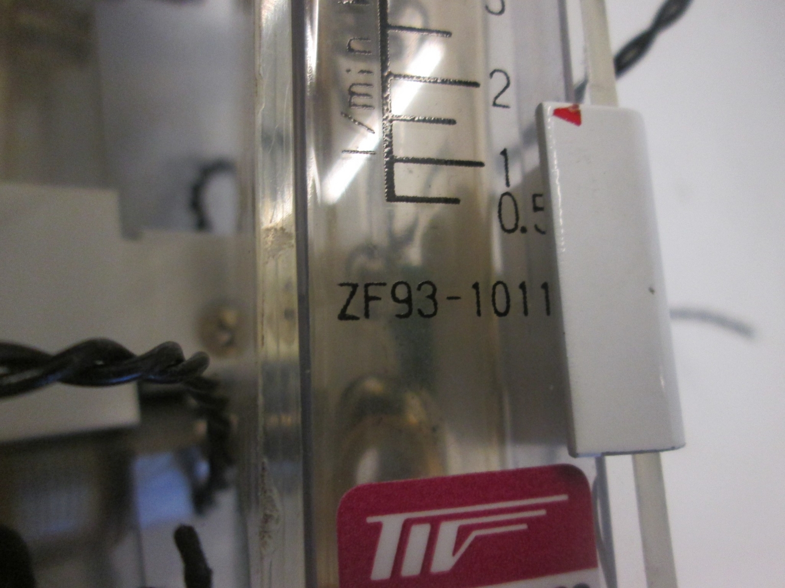 Tokyo Keiso, ZF93-1011, Purge Meter, 0-5 I/Min Water, Used, Lot of 2