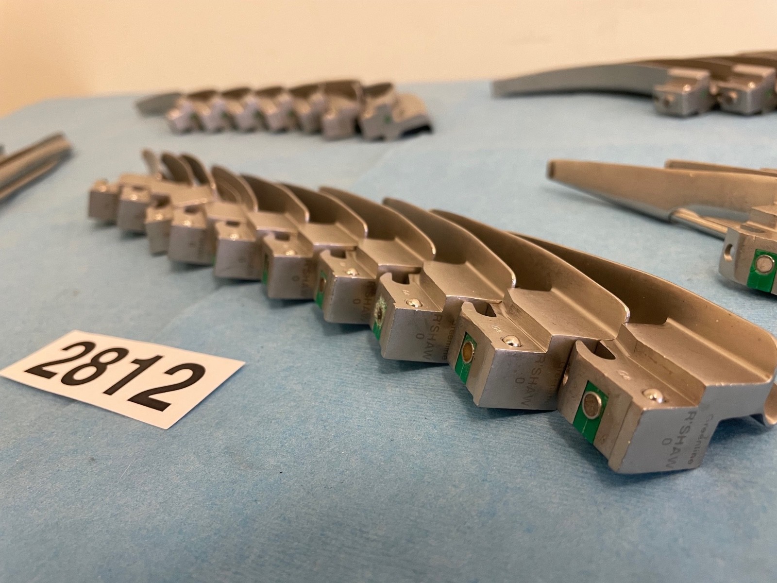 MIXED LOT 35X Laryngoscope Blades Greenline, Emerald Rusch MIL, MAC, WIS 0 1 3 4