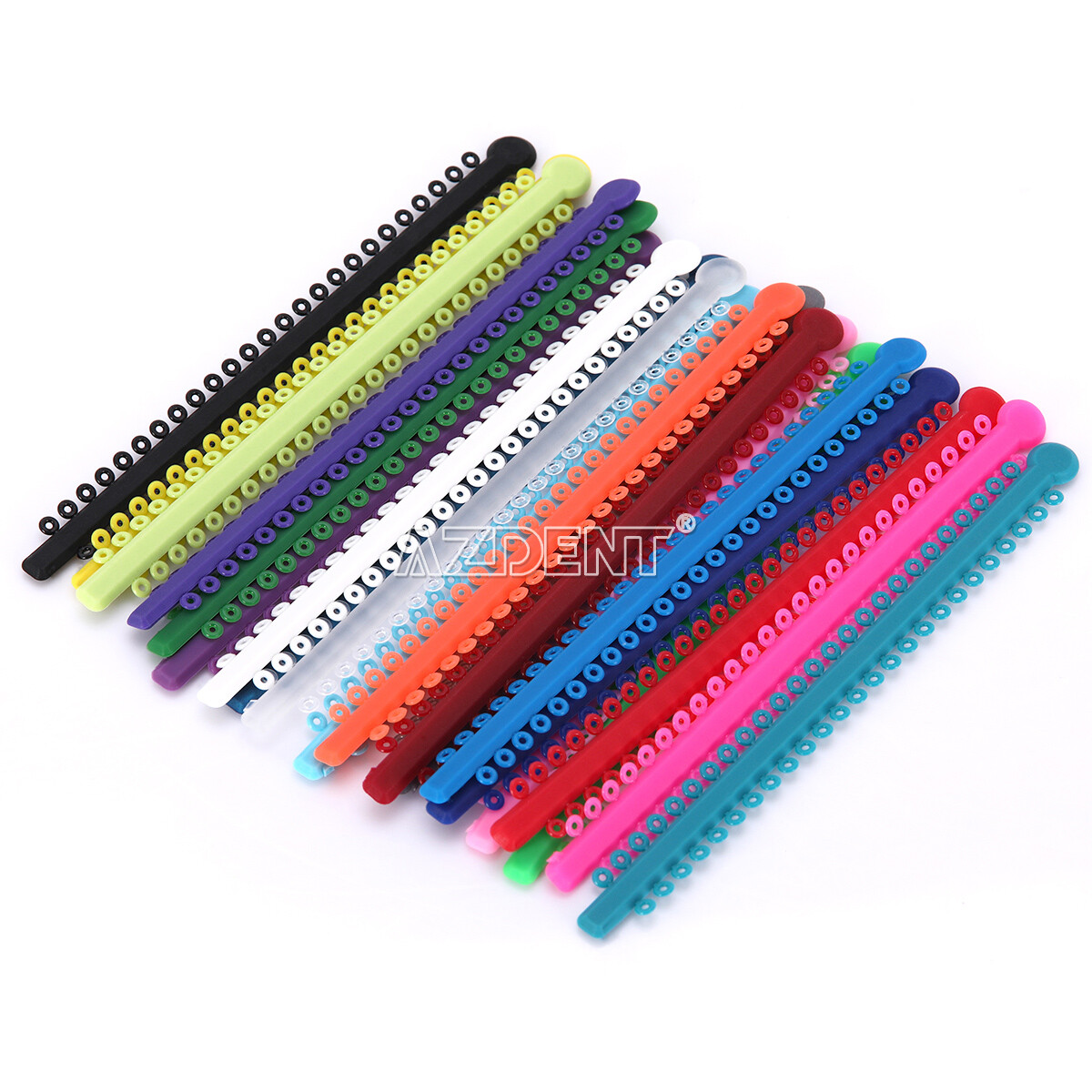 1000pcs Dental Orthodontic Elastic Ligature Ties Bands for Brackets 23 Colors