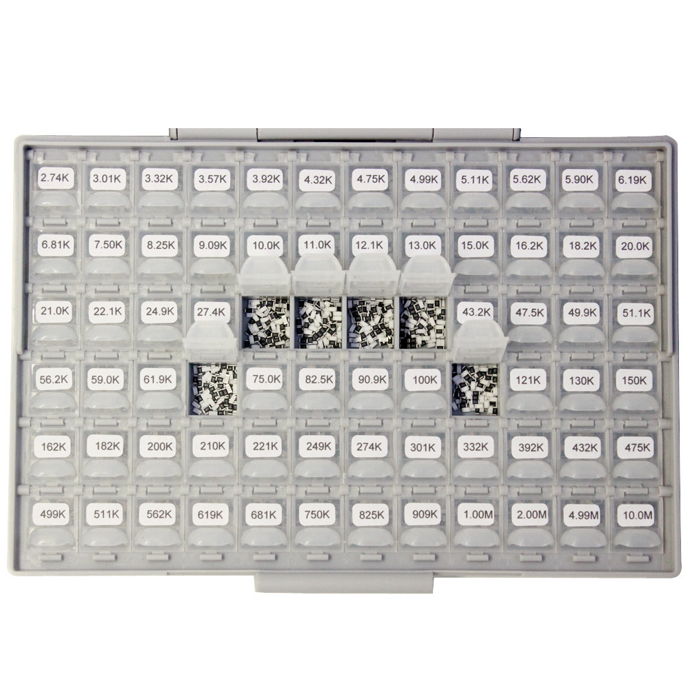 SMD 1206 1% RoHS sample assorted resistor kit E96 144 valuex100pcs BOX-ALL 10M