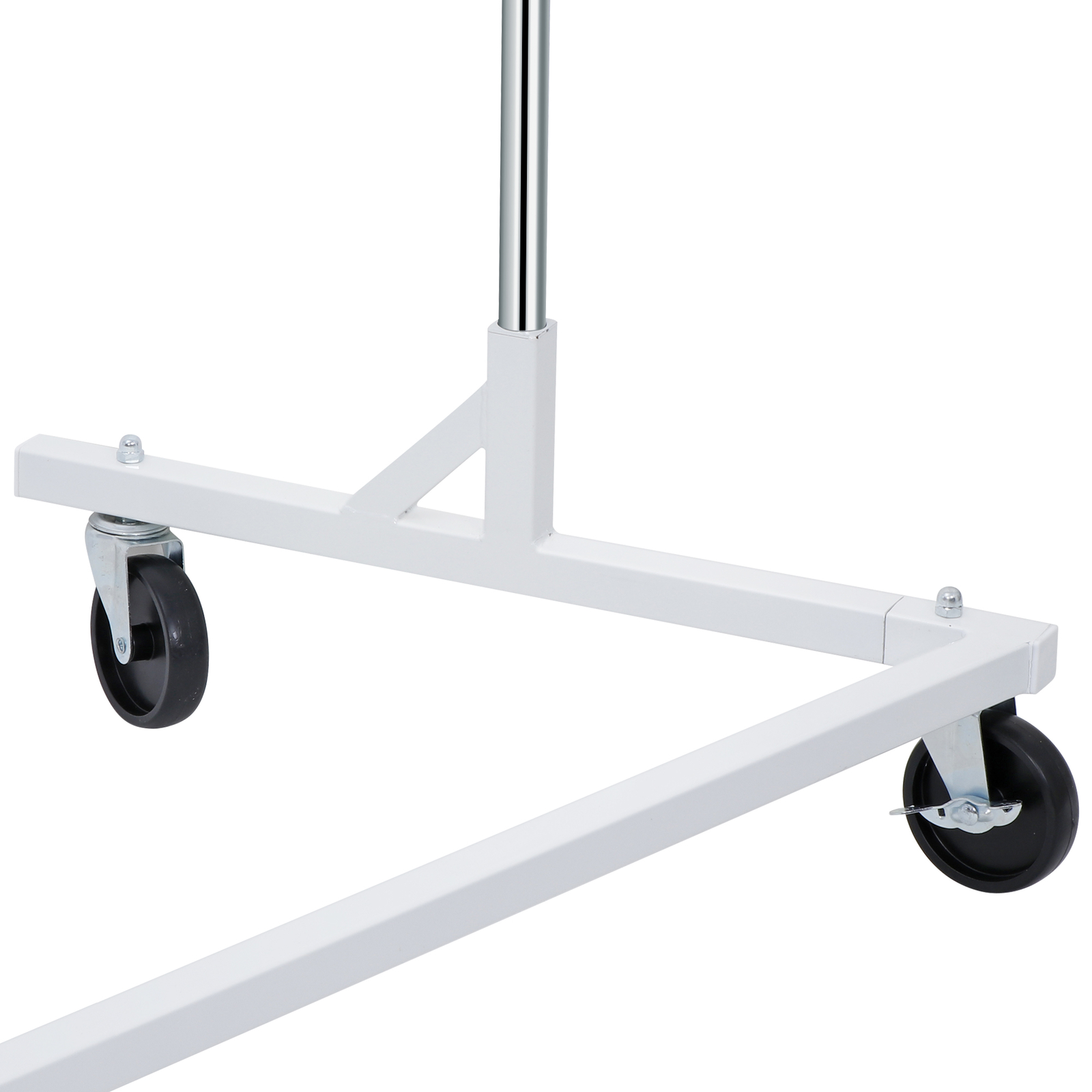 Metal Rolling Clothes Garment Rack Collapsible Clothing Stand Wheels Heavy Duty